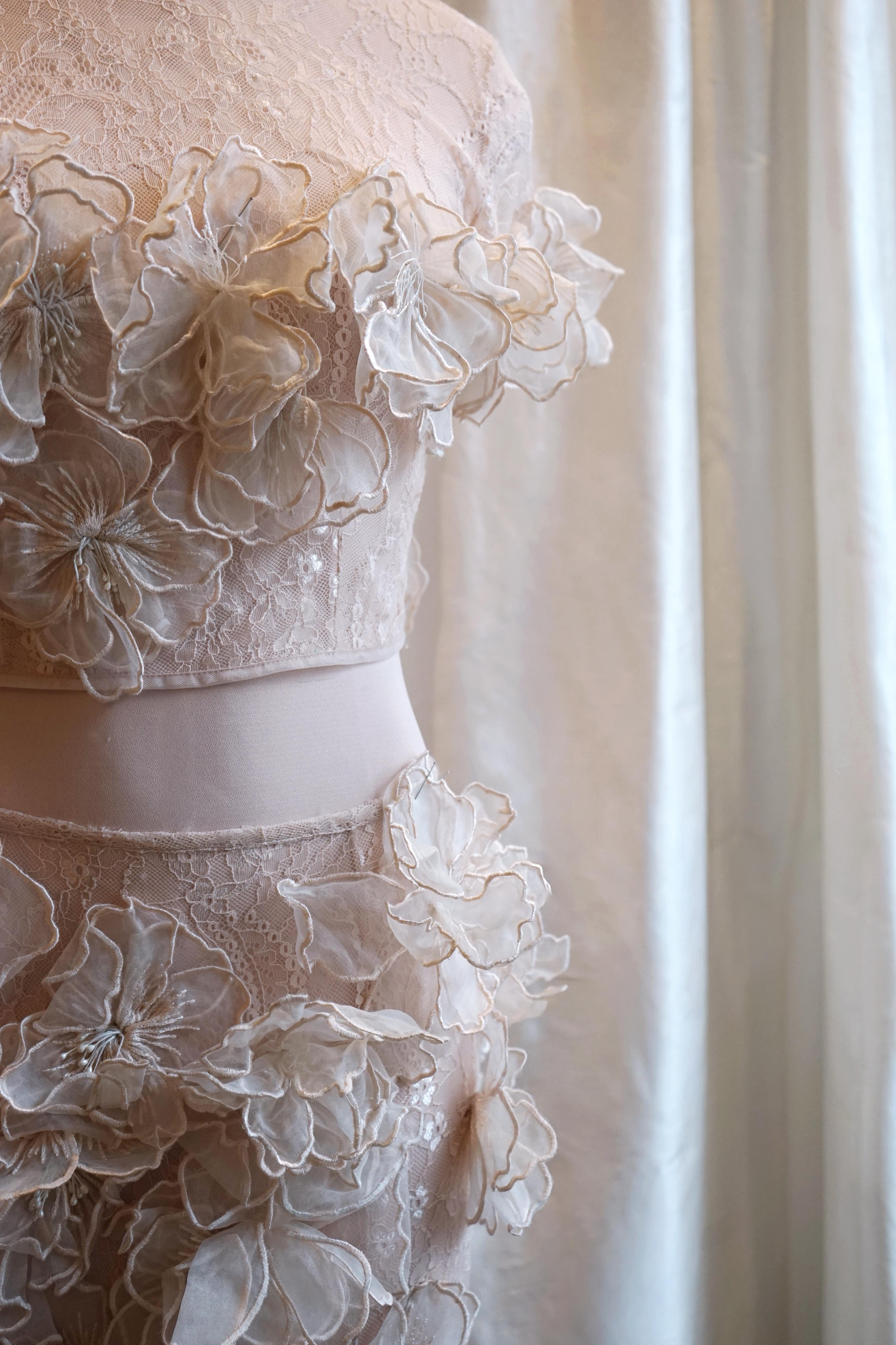 Archive Blush Peony Rose Lace Two Piece