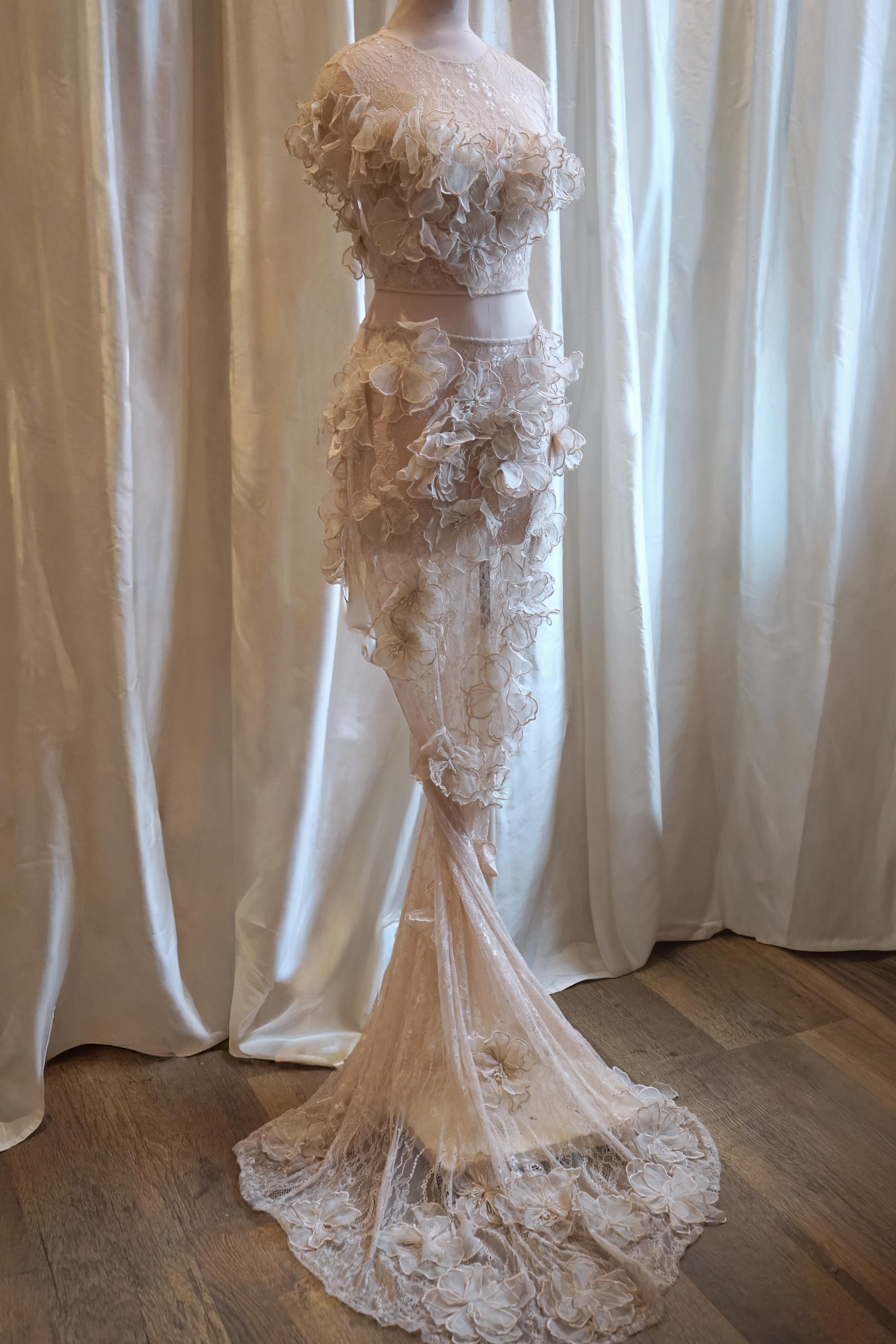 Archive Blush Peony Rose Lace Two Piece