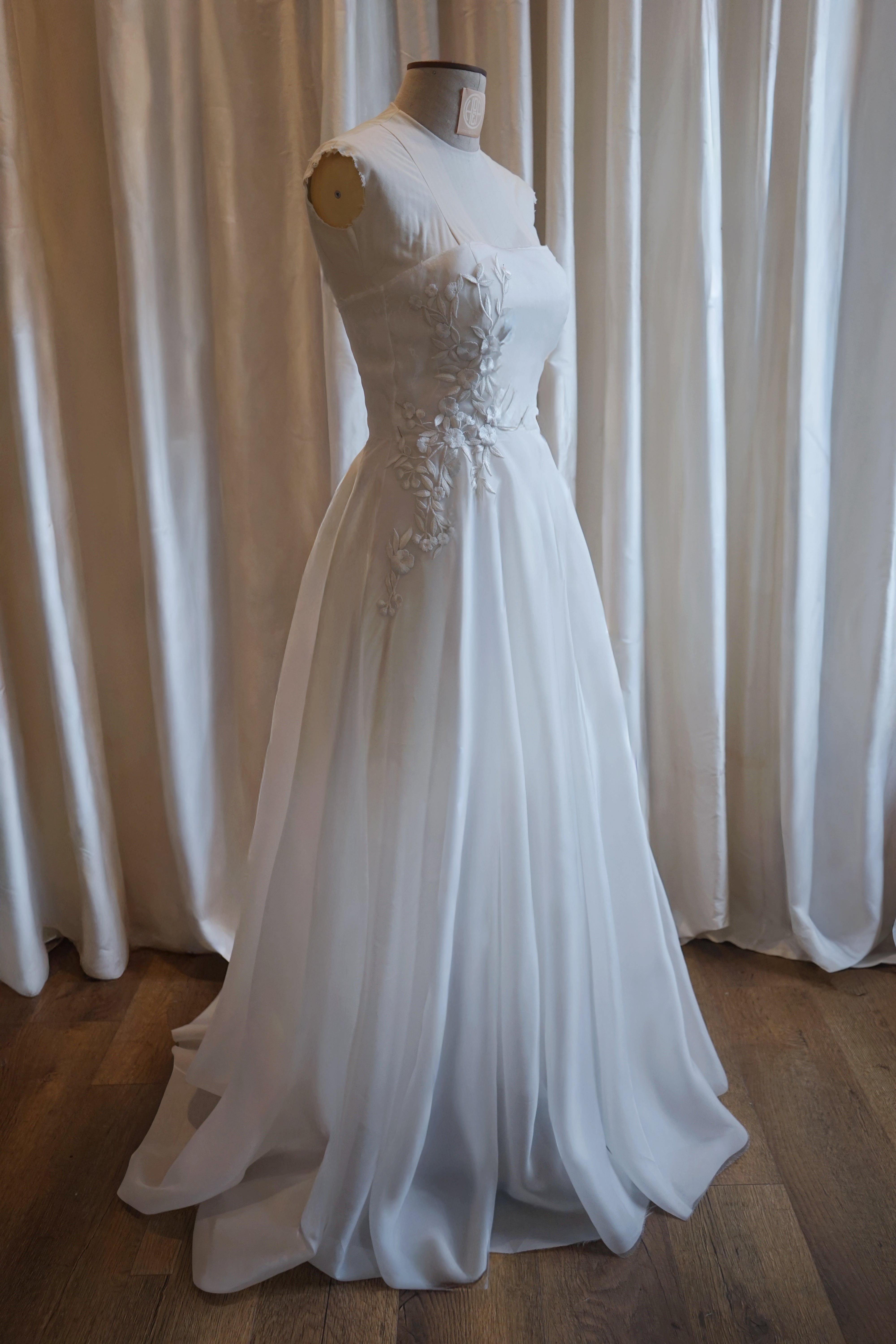 Archive Silk Miniature Rose Volume Gown | New Never Worn