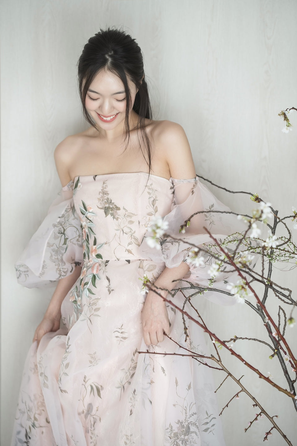 Archive Blush Bougainvillea Gown