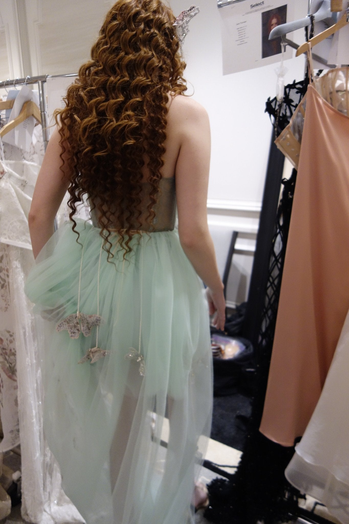 hermione - de - paula - Archive Aqua pleat bodice, shorts & overskirt ( 3x Piece) - botanical - couture