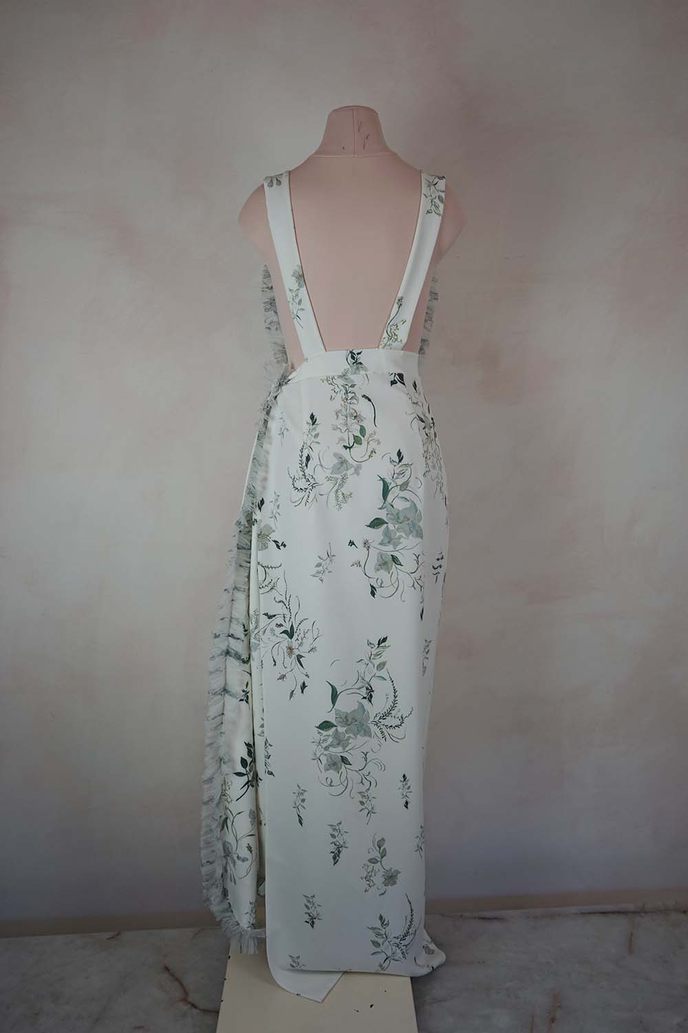 hermione - de - paula - Archive Bougainvillea Apron Dress | Cover Up - botanical - couture