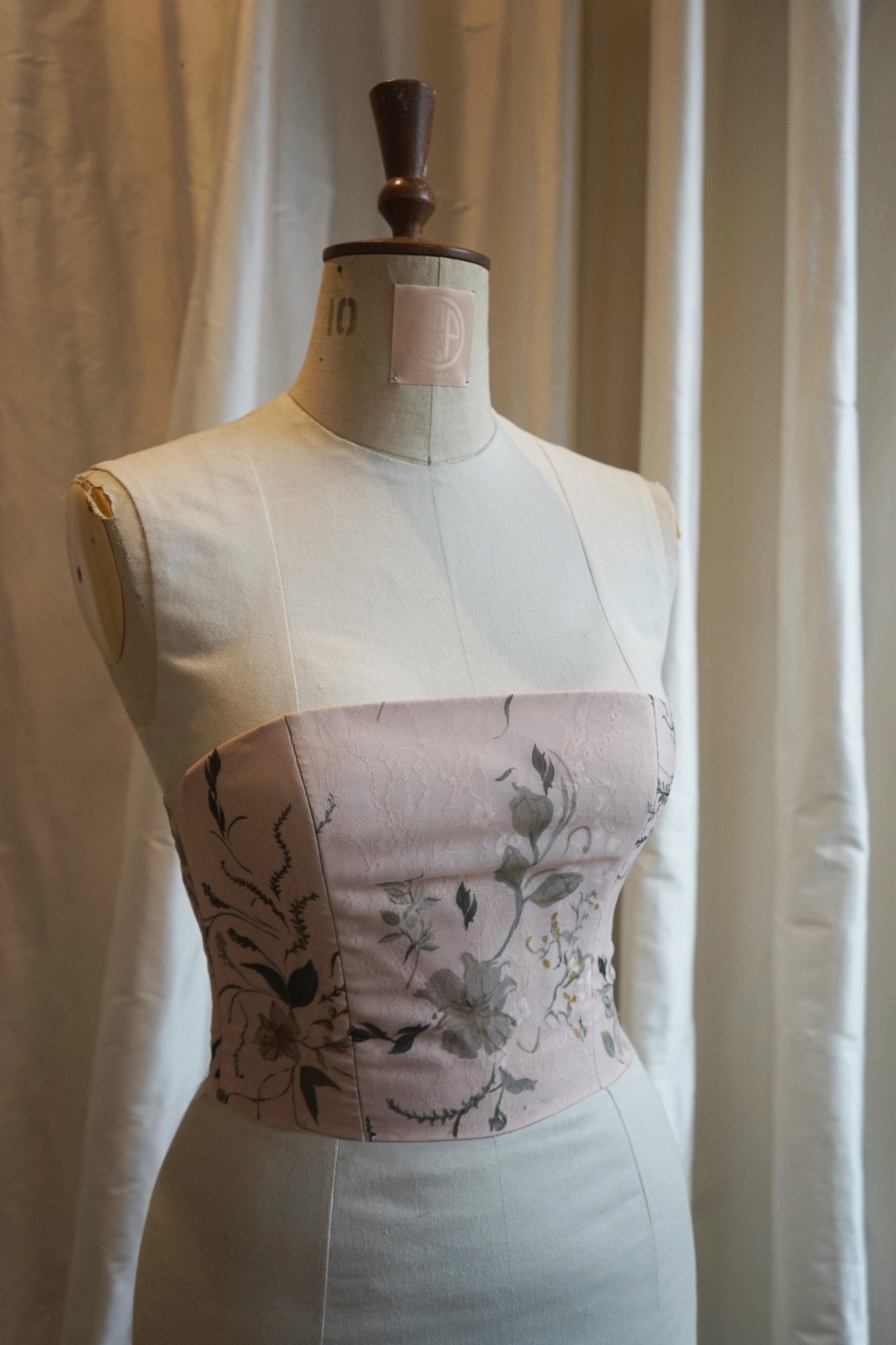 hermione - de - paula - Archive Bougainvillea 'Blush' Bodice - Brand New Never Worn - botanical - couture