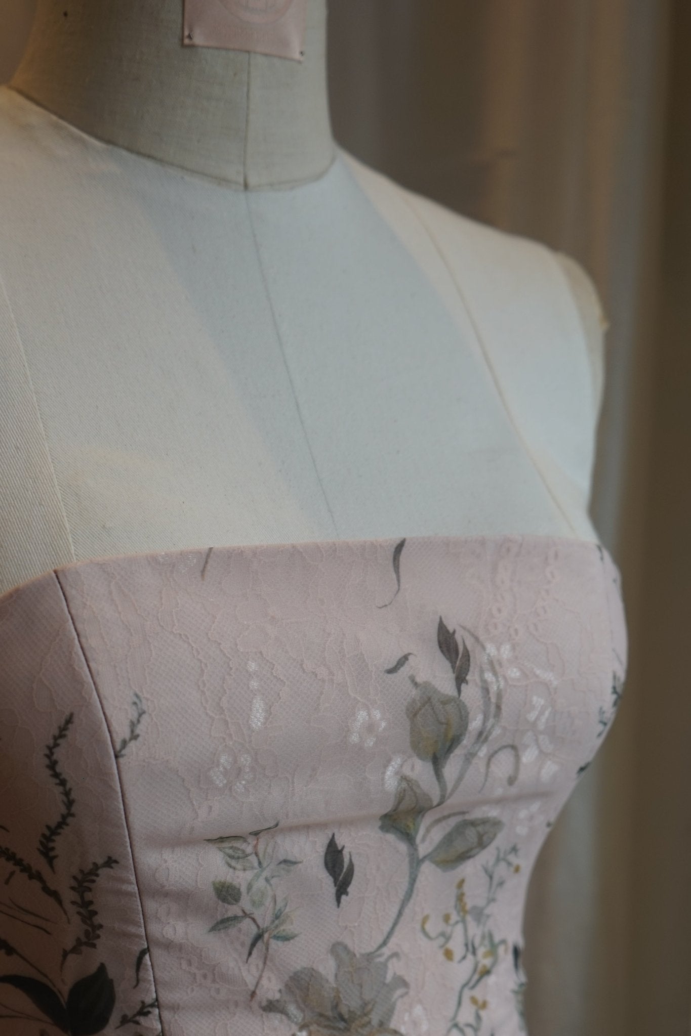 hermione - de - paula - Archive Bougainvillea 'Blush' Bodice - Brand New Never Worn - botanical - couture