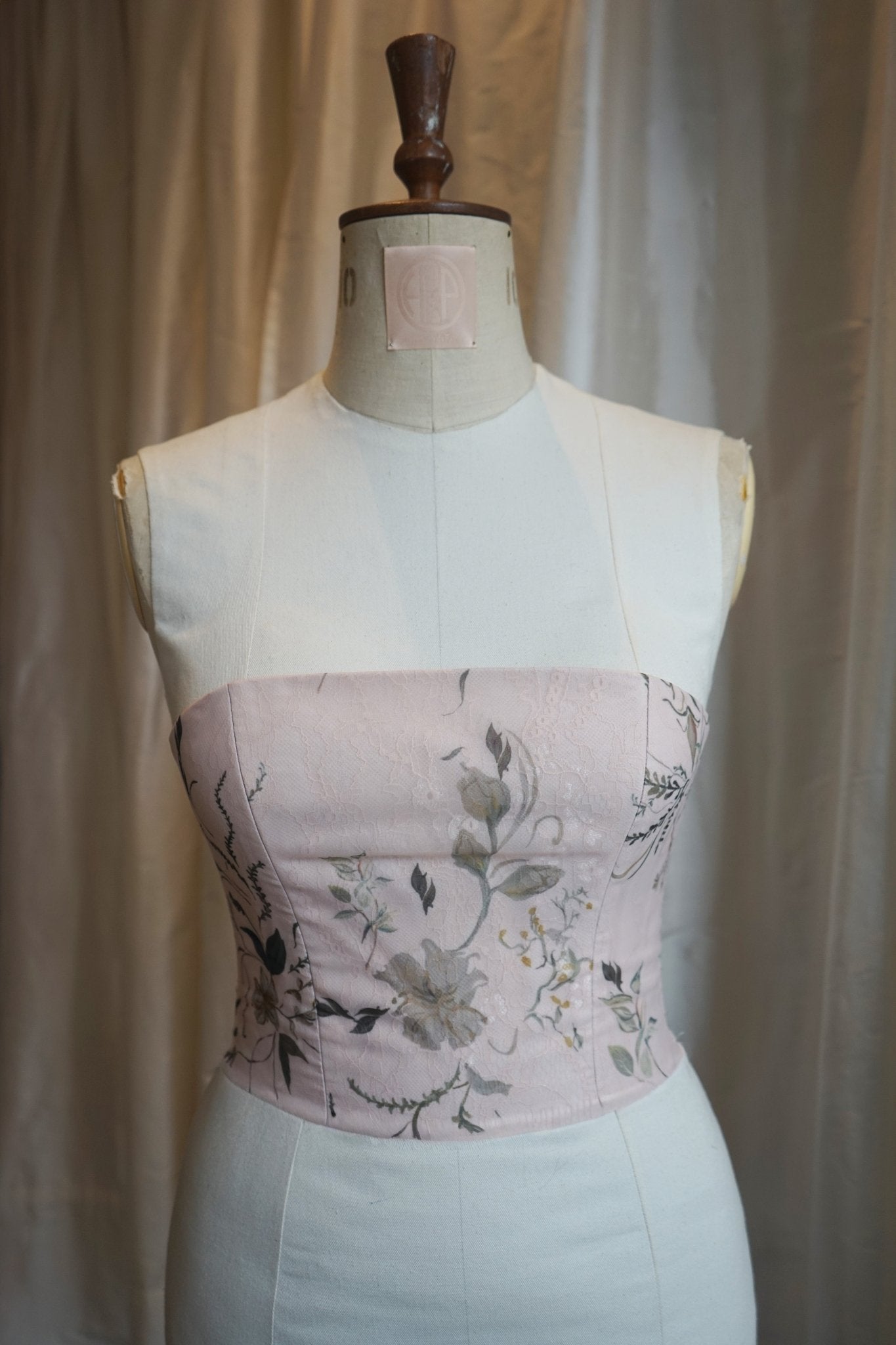 hermione - de - paula - Archive Bougainvillea 'Blush' Bodice - Brand New Never Worn - botanical - couture