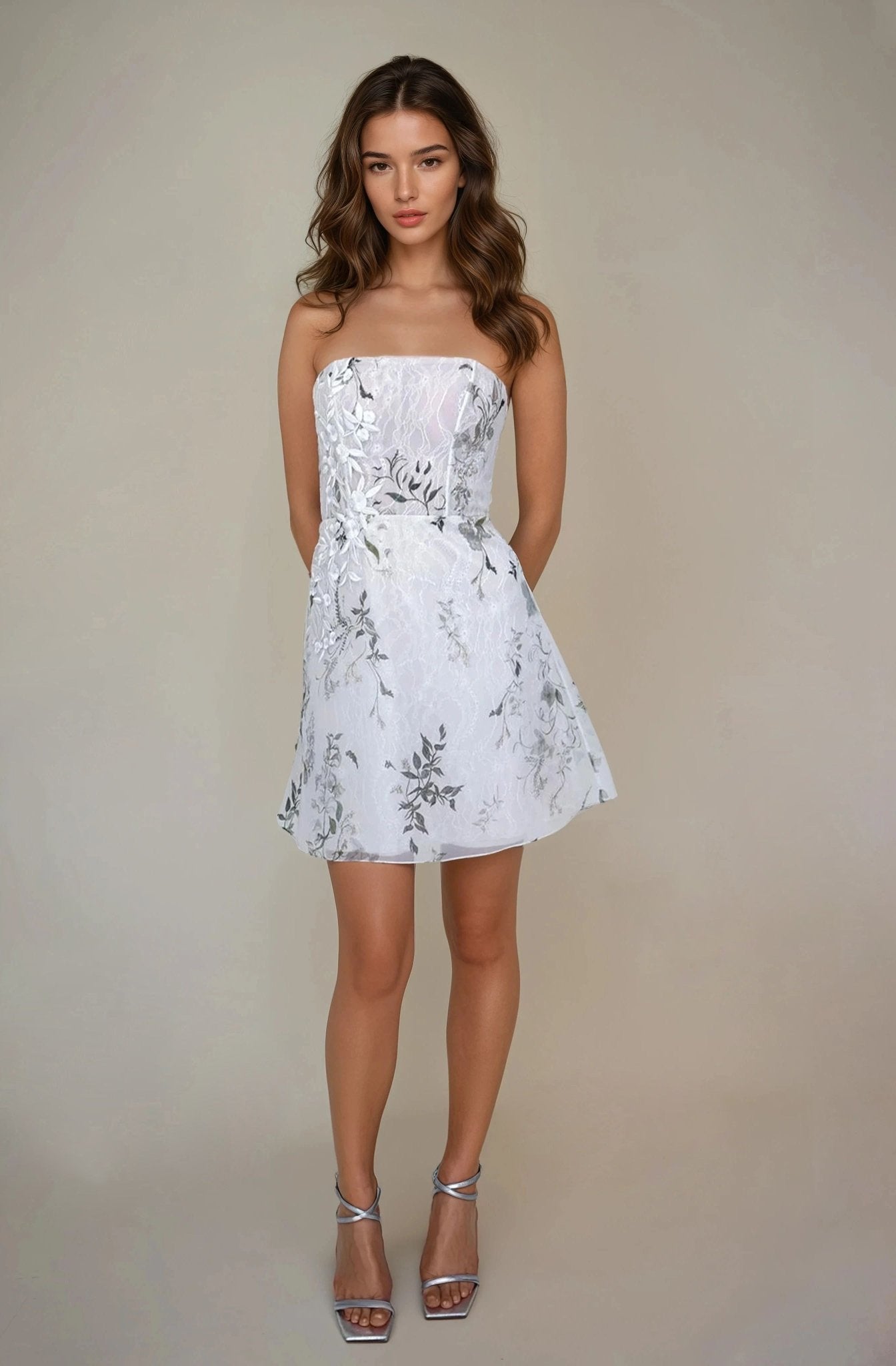 hermione - de - paula - Archive Bougainvillea Mini Dress - botanical - couture