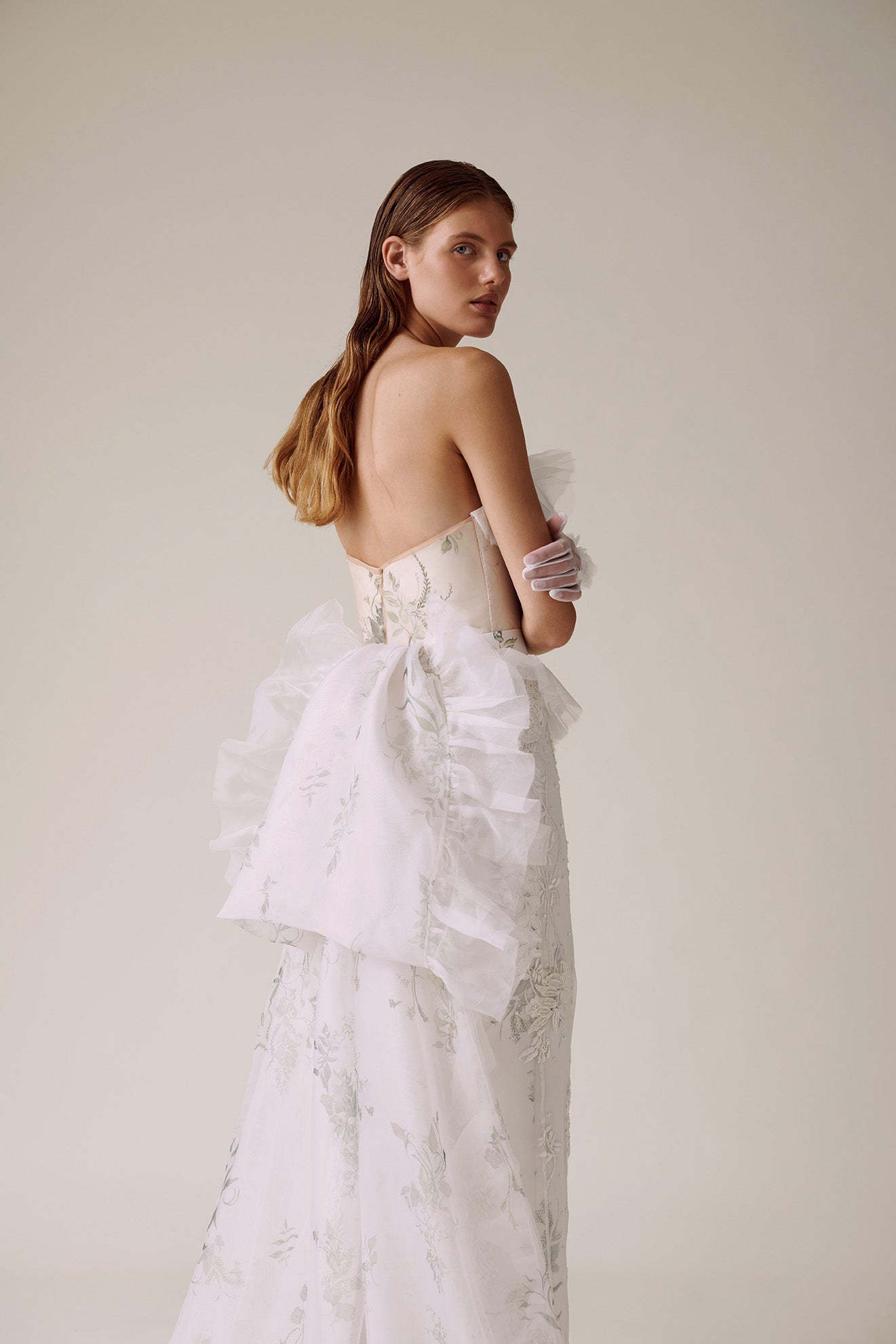 hermione - de - paula - Archive Bougainvillea Oasis Detachable Bustle Belt - RUNWAY COLLECTION - botanical - couture