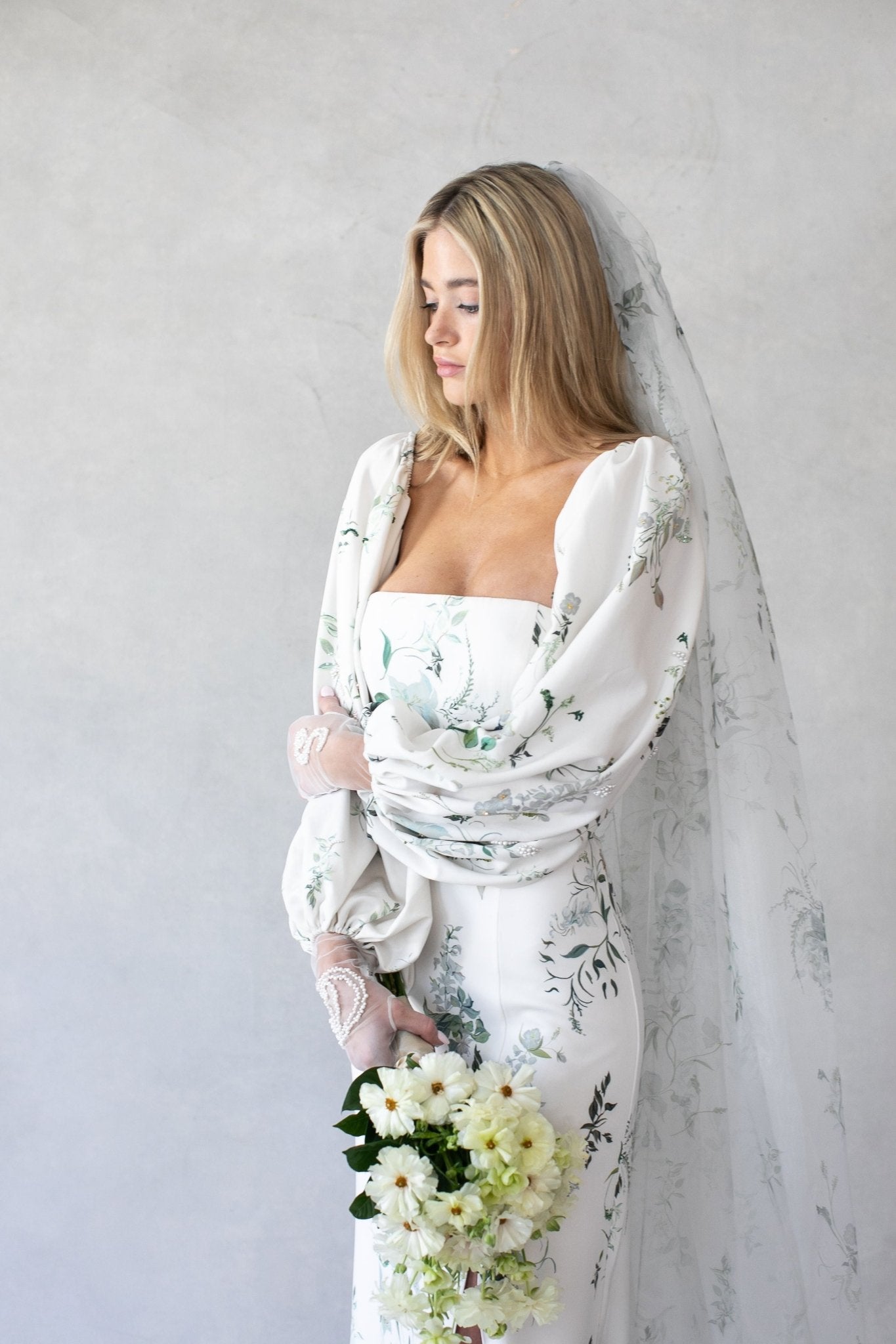 hermione - de - paula - Archive Bougainvillea Sleeves - botanical - couture