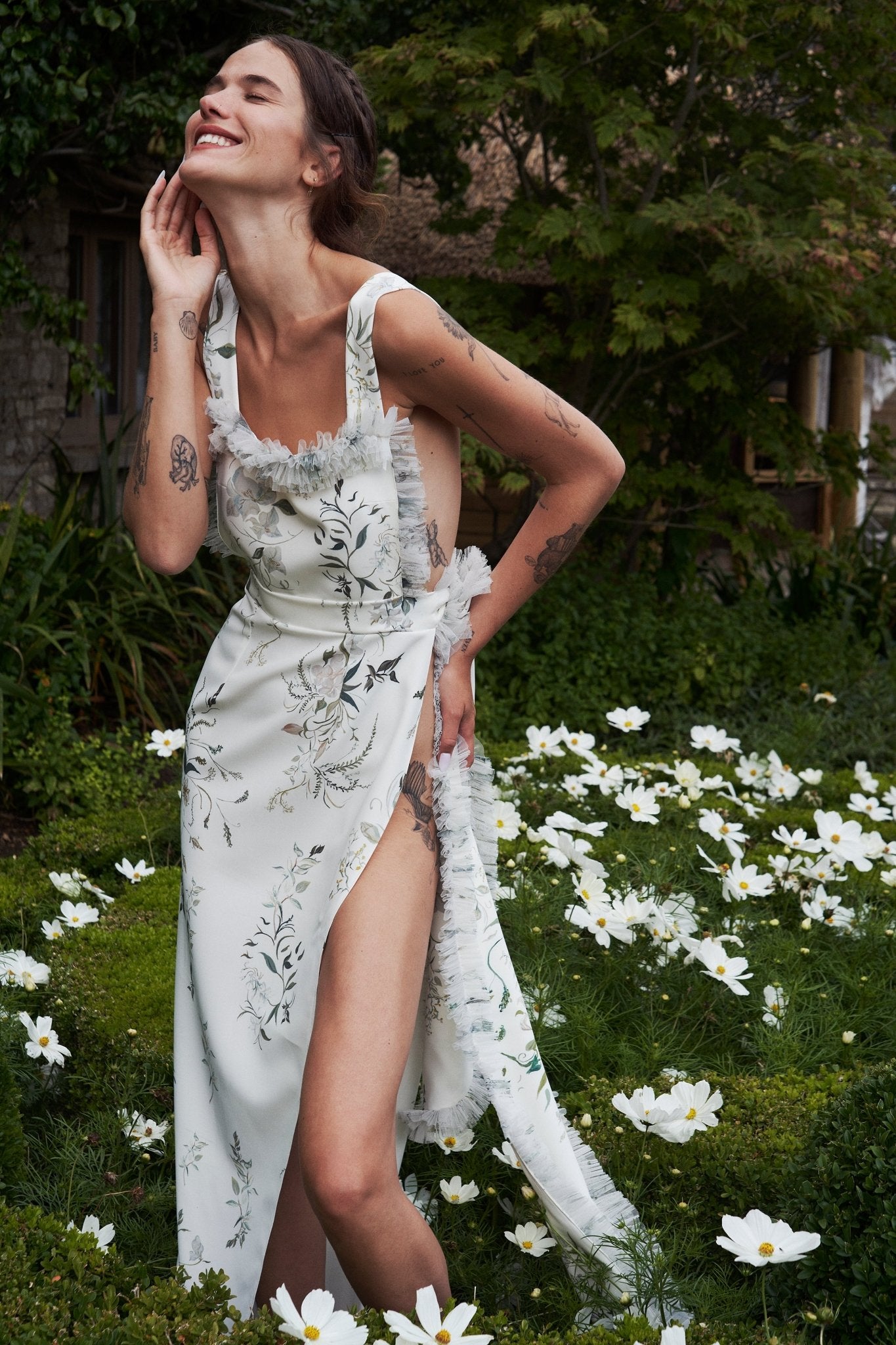 hermione - de - paula - Archive Bougainvillea Swimsuit Cover Up - botanical - couture