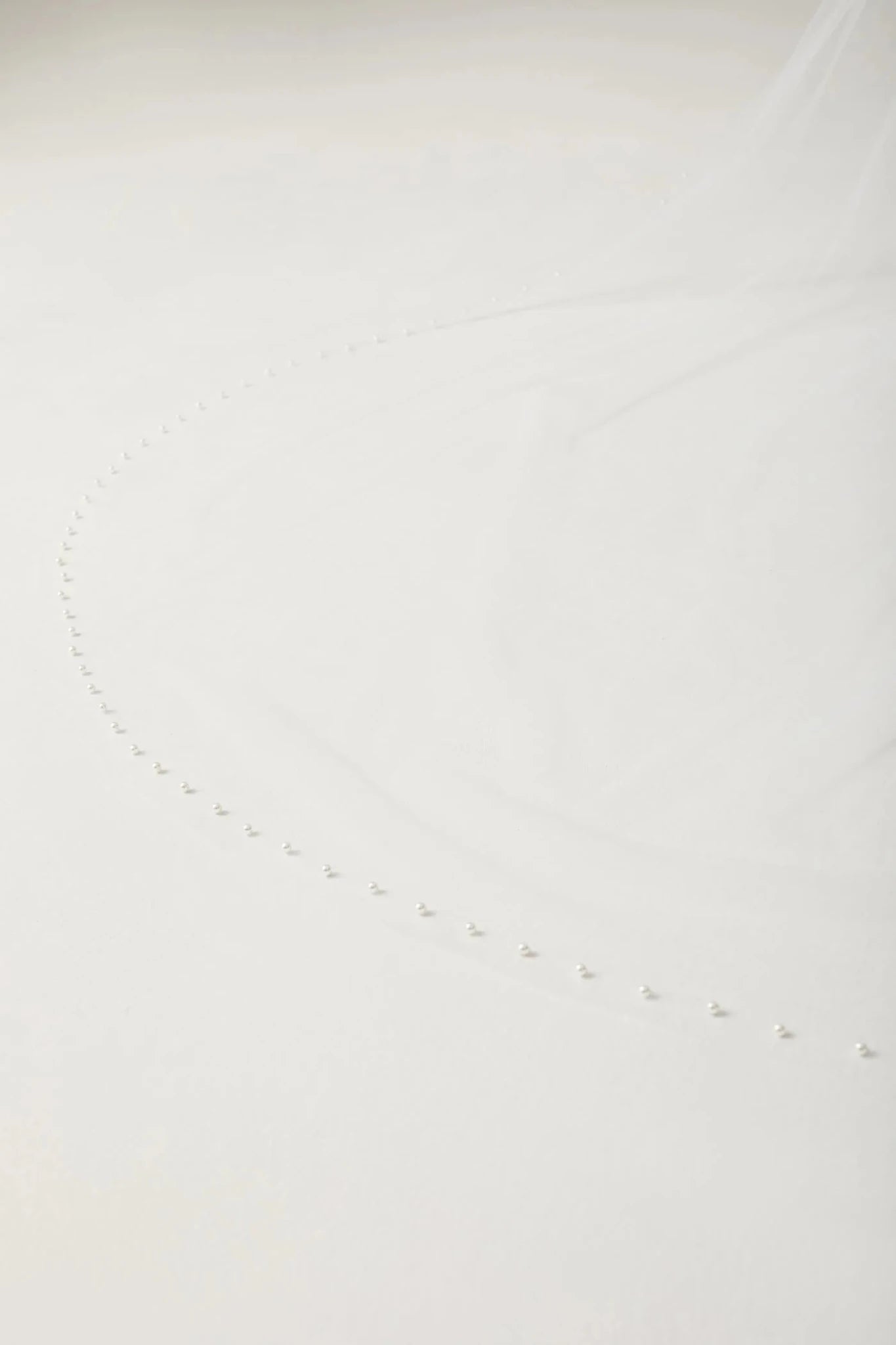 hermione - de - paula - Archive Pearl Edge Abbey Wide Veil Floral White - NEW SAMPLE - botanical - couture