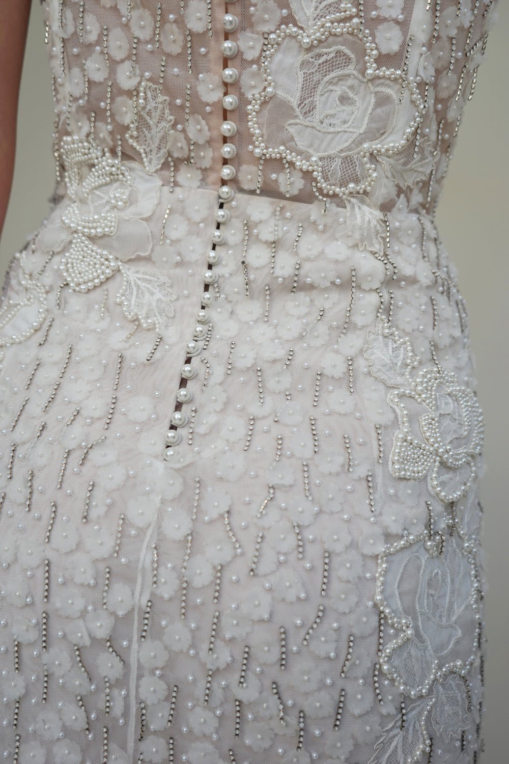 hermione - de - paula - Archive Pearl Rose Blossom Mini Chain Tassel - RUNWAY COLLECTION - botanical - couture