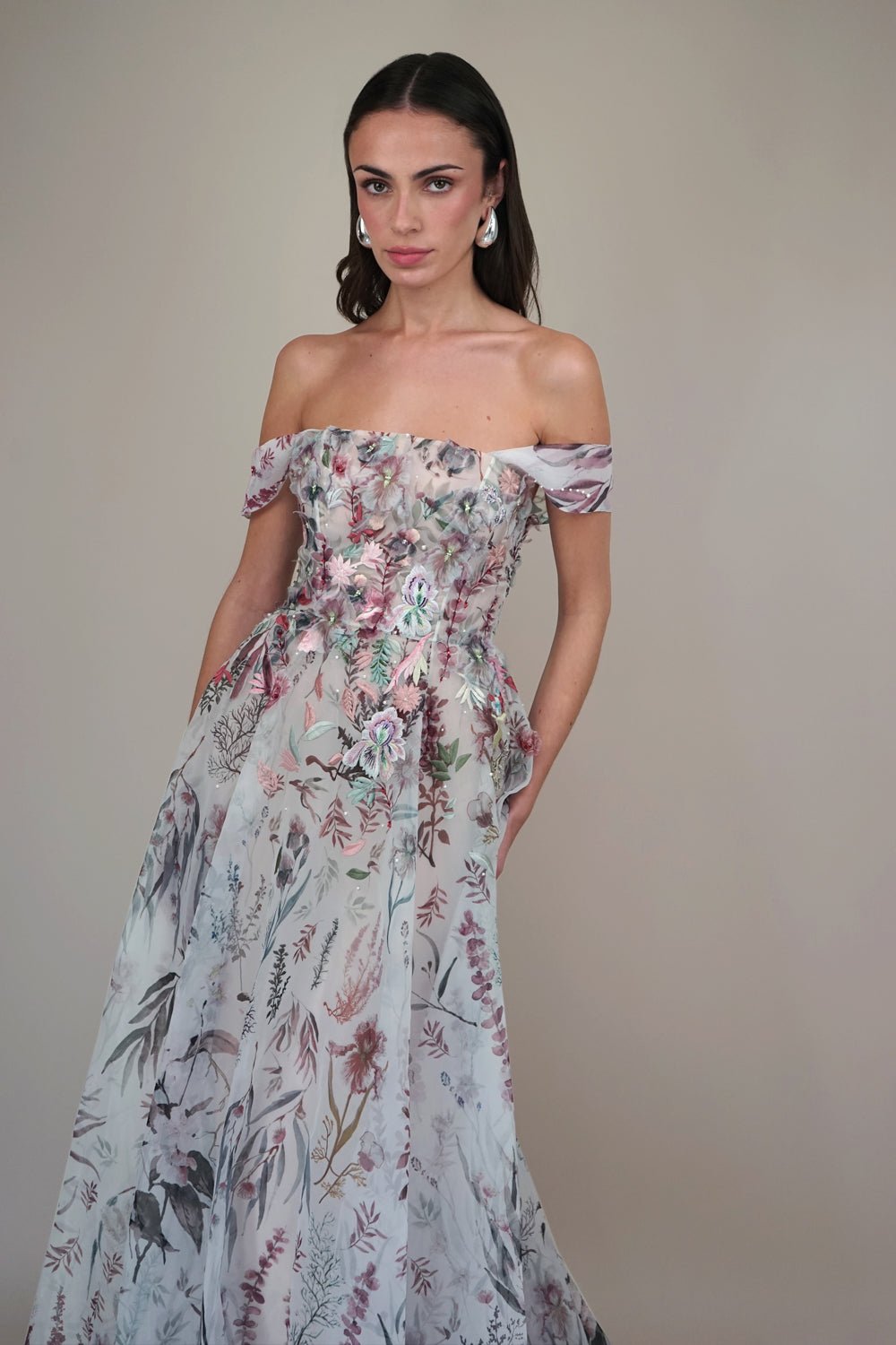 hermione - de - paula - Archive Printed Underwater Wildflower accessories - Midnight - New Samples Never Worn - botanical - couture