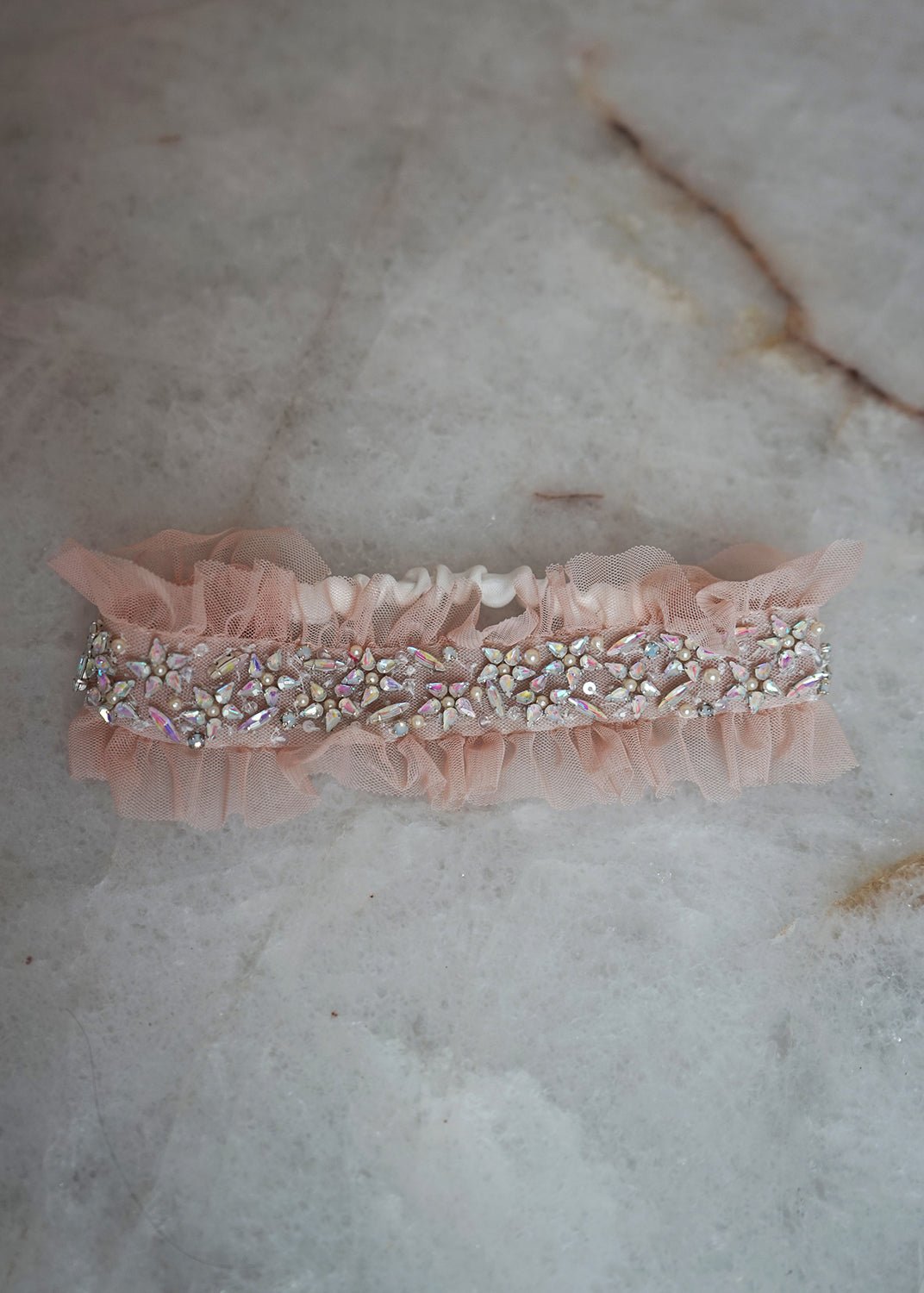 hermione - de - paula - Archive Rosewater Celestial Garter Belt - Hand Embroidered - botanical - couture