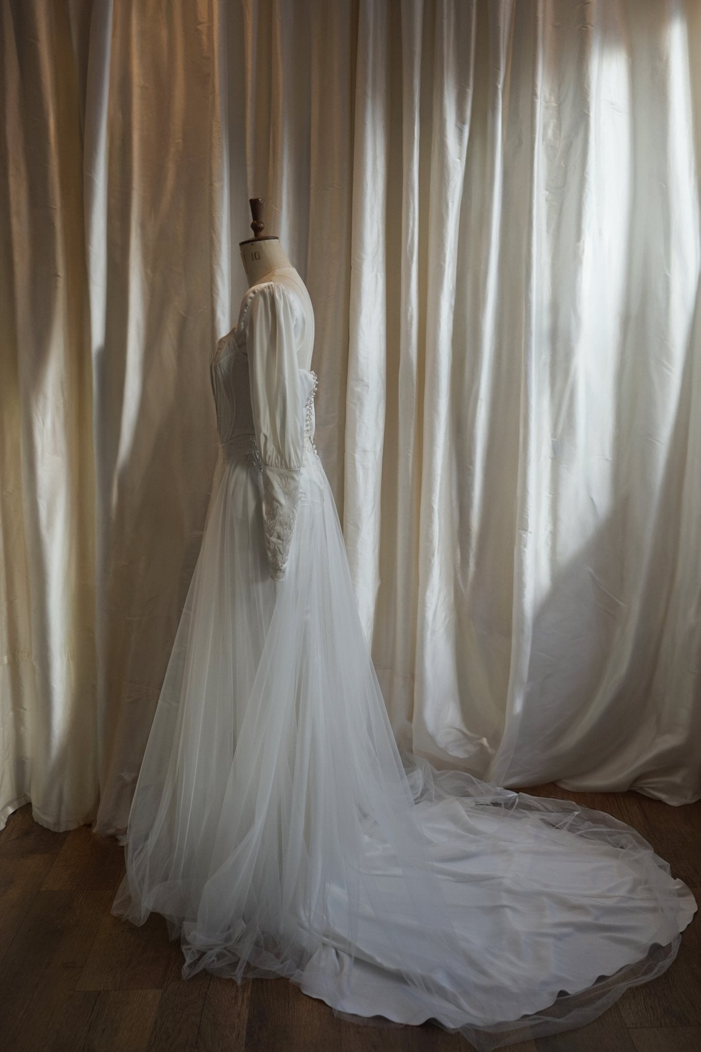 hermione - de - paula - Archive Satin Seascape Skirt & Sleeves | 2 piece - TOTAL LOOK - botanical - couture