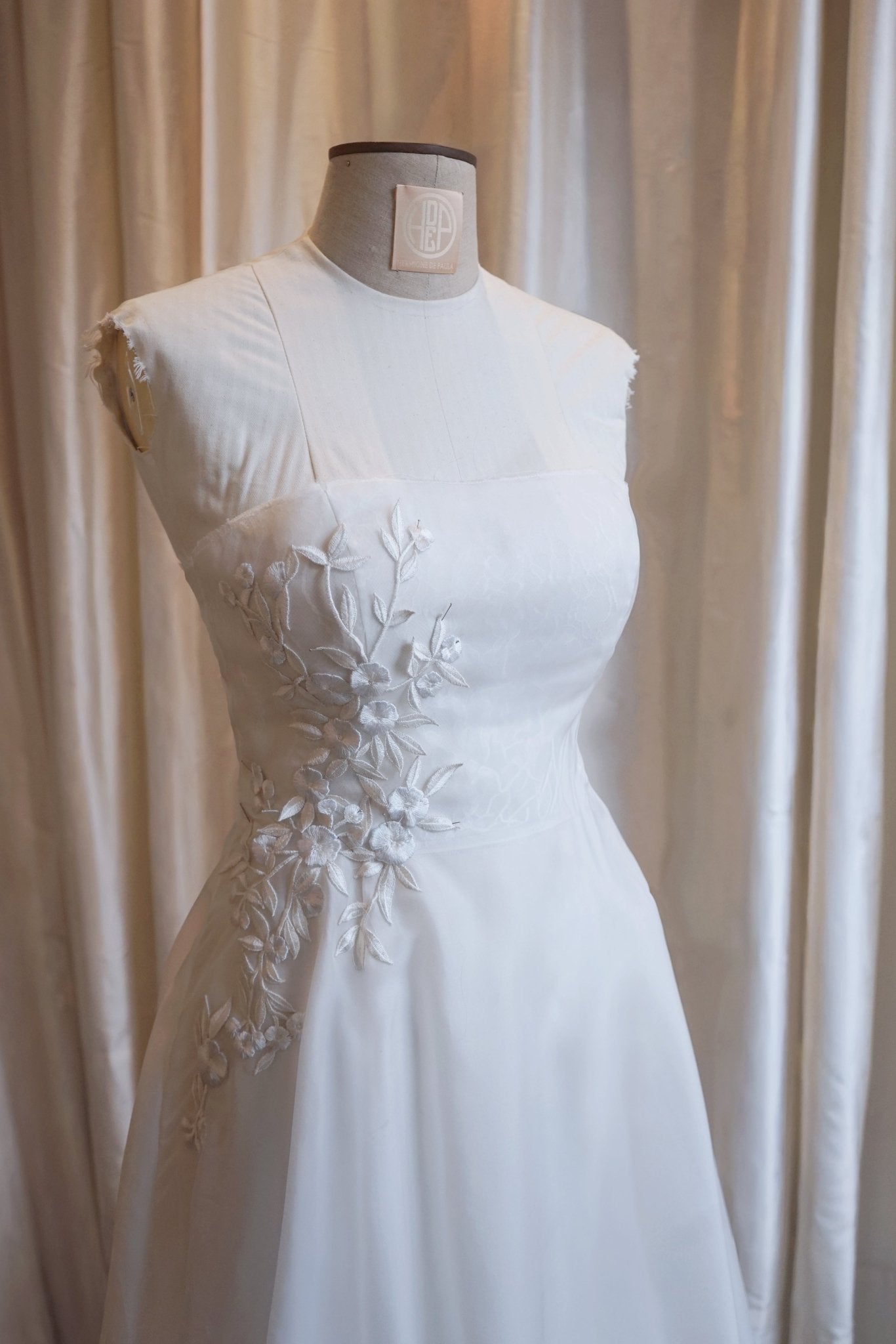 hermione - de - paula - Archive Silk Miniature Rose Volume Gown | New Never Worn - botanical - couture