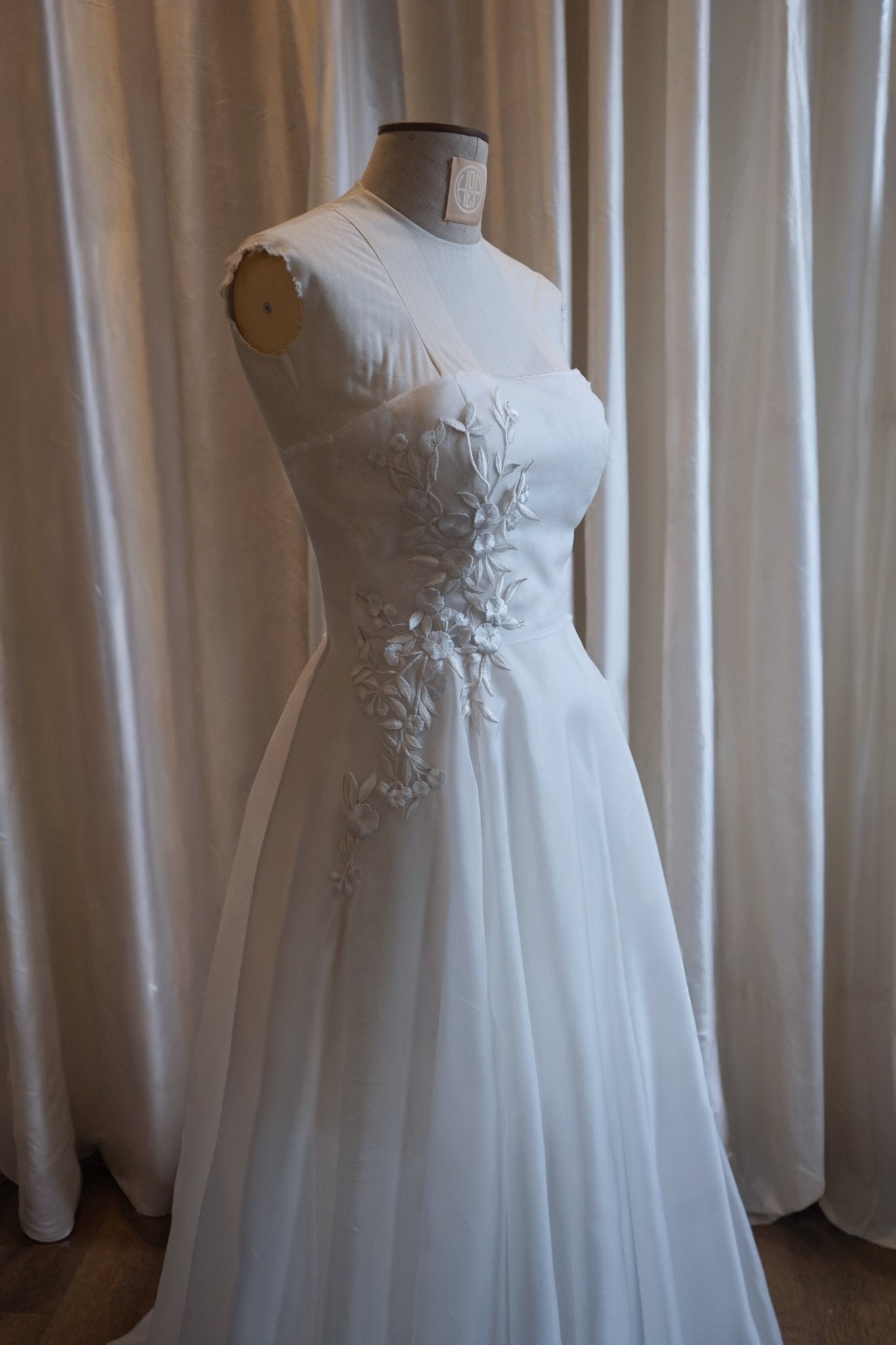 hermione - de - paula - Archive Silk Miniature Rose Volume Gown | New Never Worn - botanical - couture