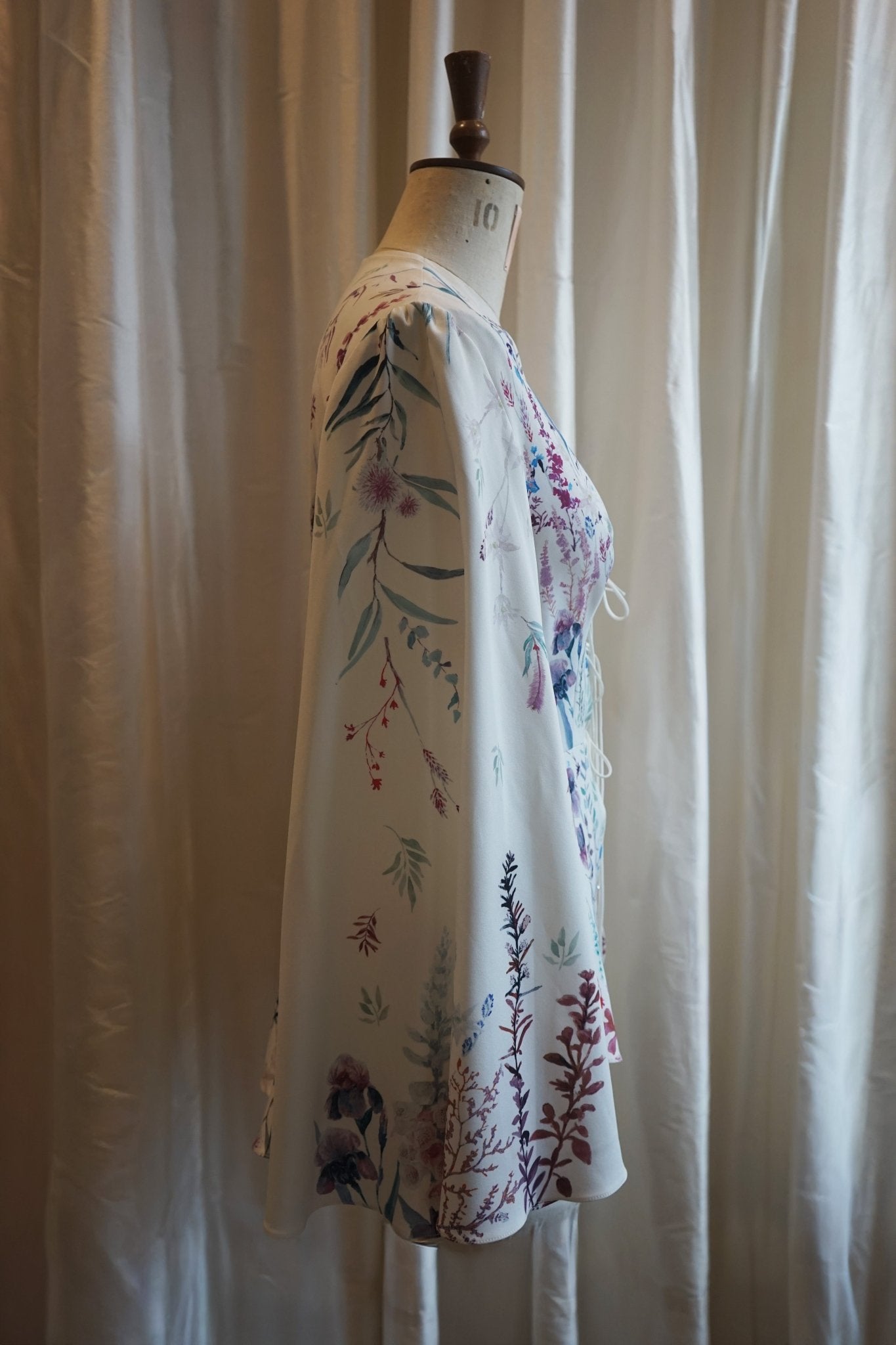 hermione - de - paula - Archive Underwater Wildflower Blouse with Bow Tie - Up Front - botanical - couture