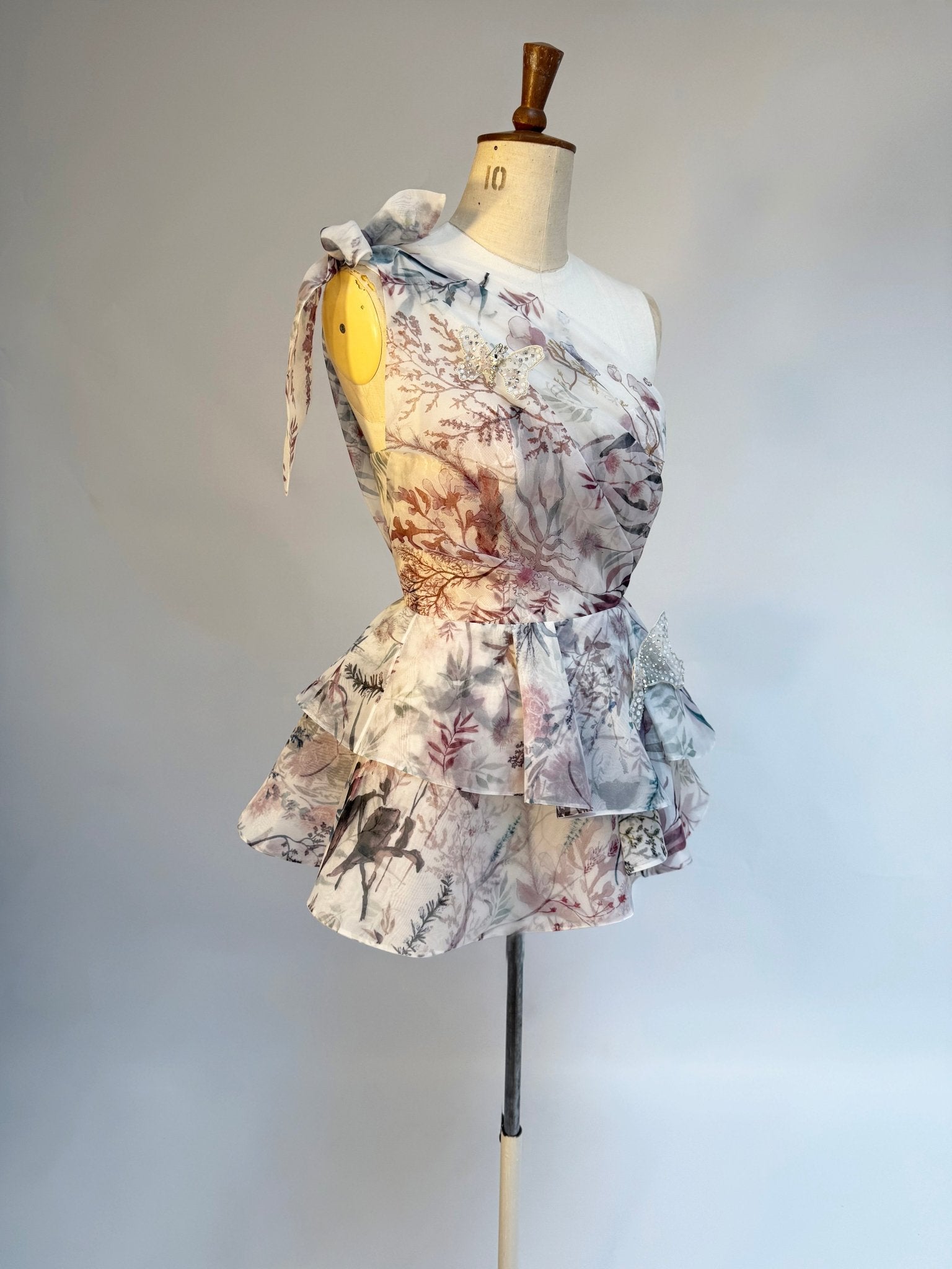 hermione - de - paula - Archive Underwater Wildflower Peplum Bodice - Brand New Never Worn - botanical - couture