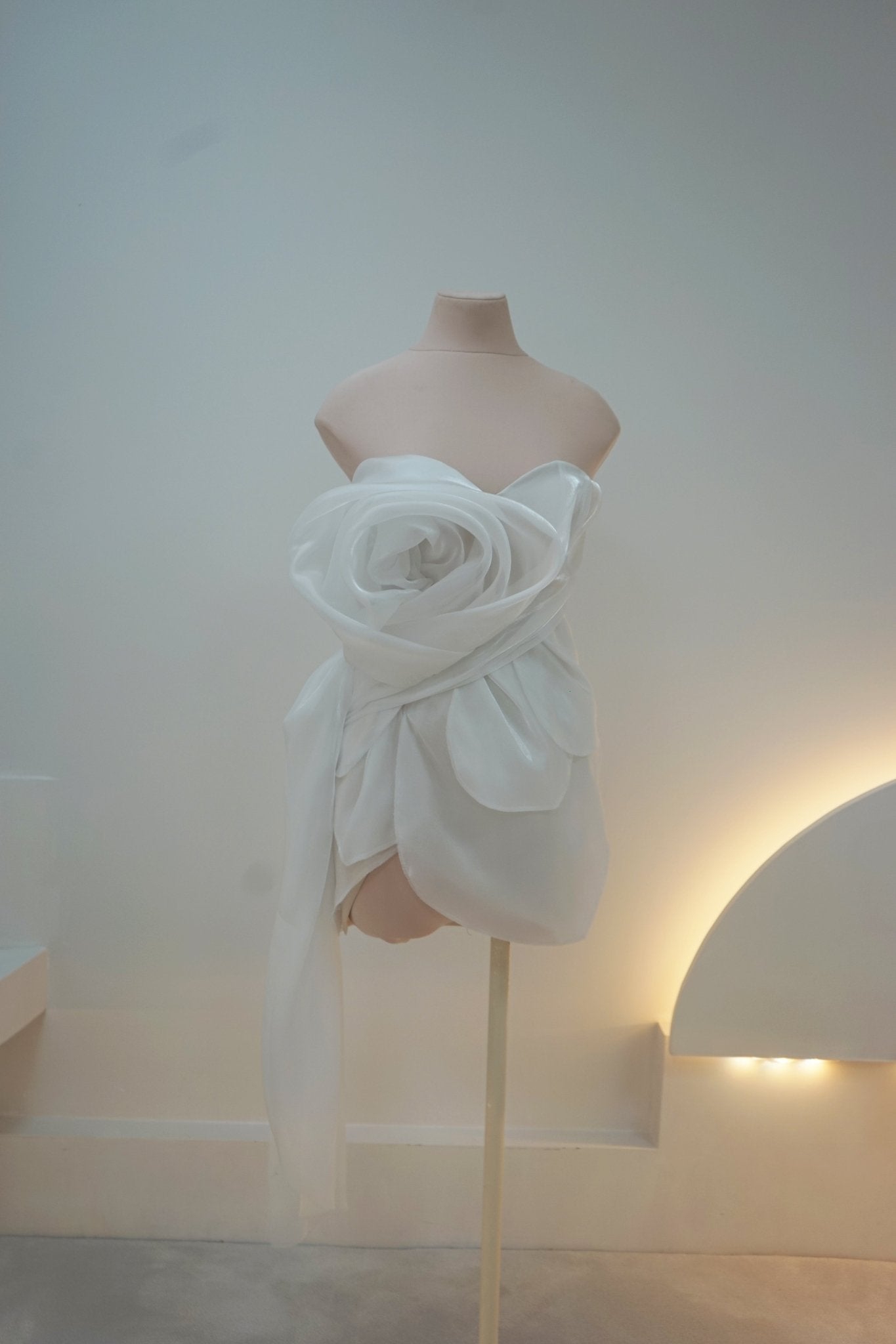 hermione - de - paula - Archive White Rose Bodice Top - botanical - couture