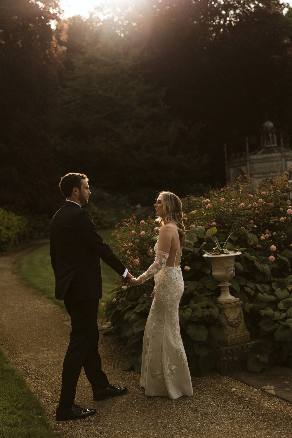 Hermione de Paula bride Averi wearing the Sweetheart Monstera Eclipse couture wedding gown with Monstera vine opera gloves and a hand-embroidered pearl trim veil - photo 1