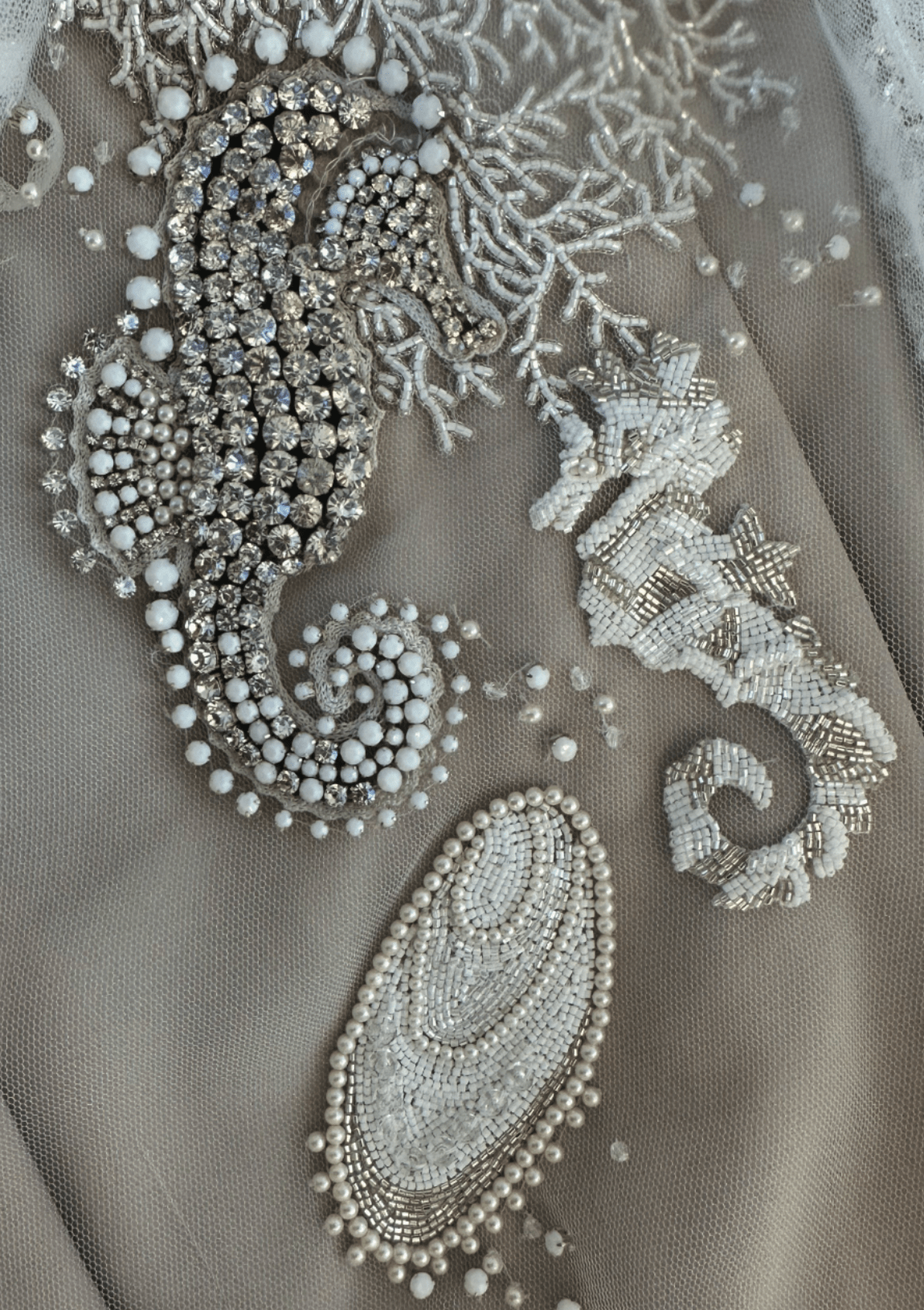 hermione - de - paula - Custom Hand Embroidered Sea Elements - botanical - couture