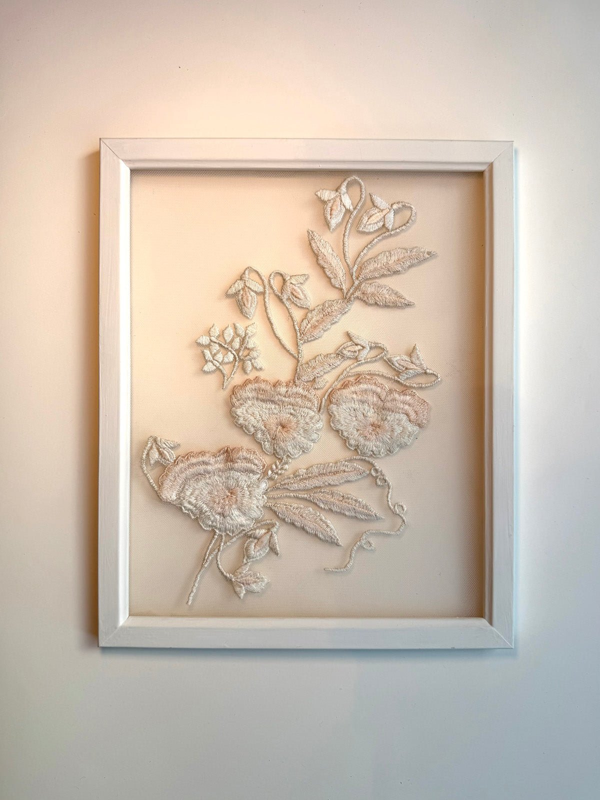 hermione - de - paula - Embroidery No. 046 - Signed & Numbered Framed Couture Swatch - botanical - couture