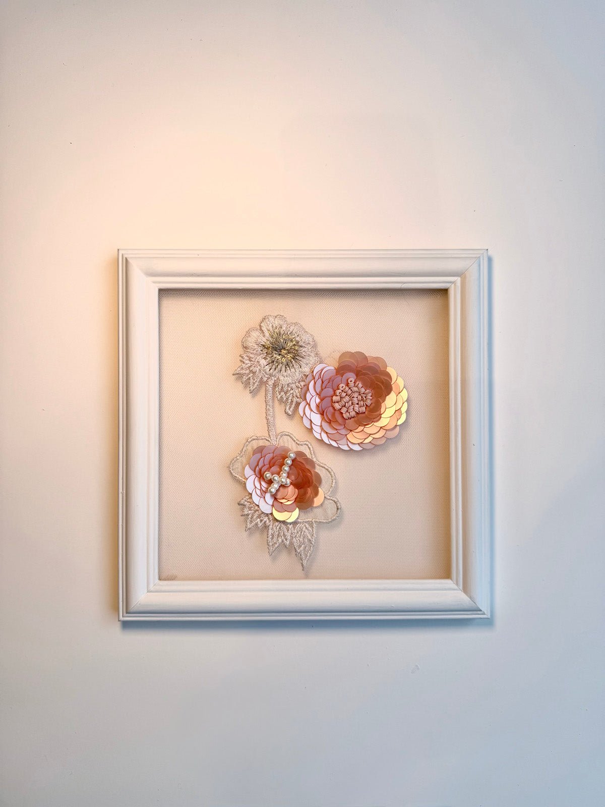 hermione - de - paula - Embroidery No. 055 - Signed & Numbered Framed Couture Swatch - botanical - couture