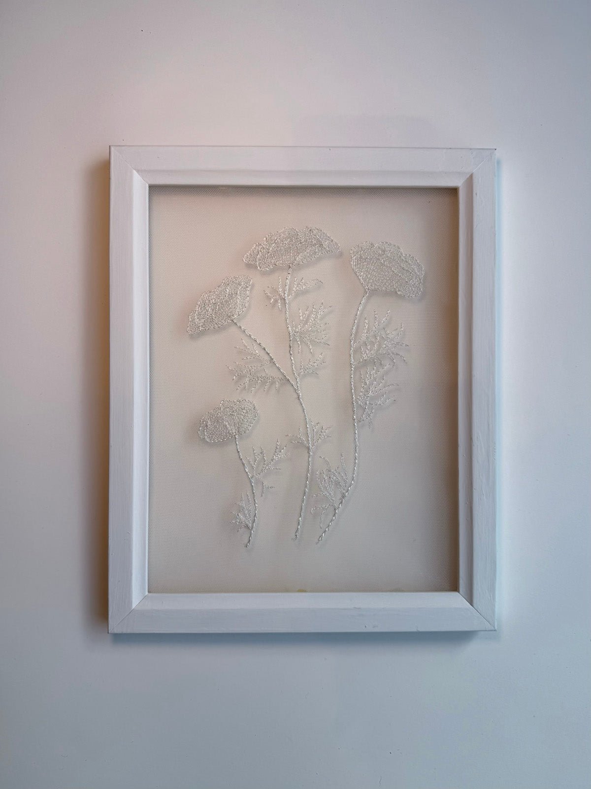 hermione - de - paula - Embroidery No. 058 - Signed & Numbered Framed Couture Swatch - botanical - couture