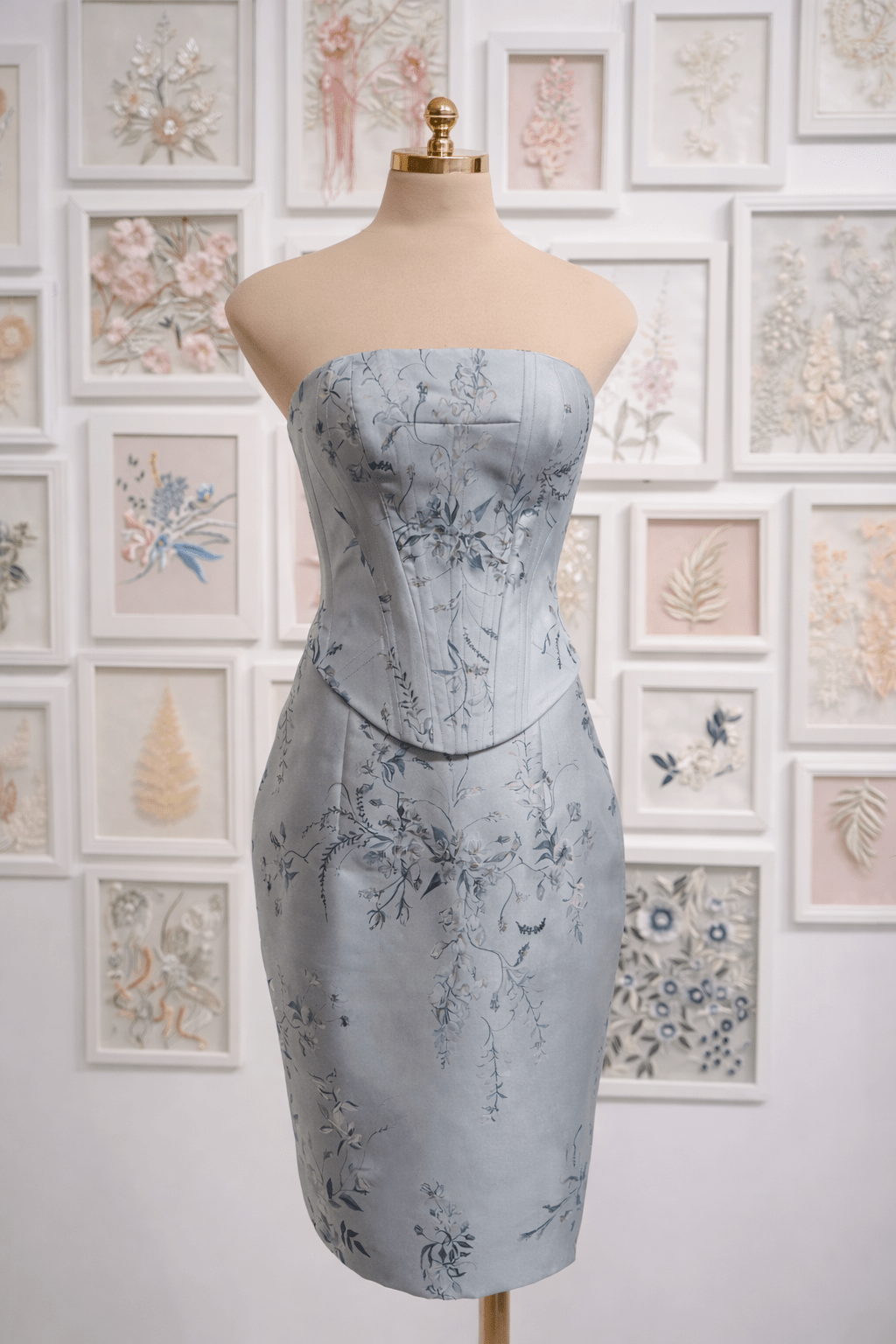 hermione - de - paula - Embroidery No. 110 - Signed & Numbered Framed Couture Embroidery - botanical - couture