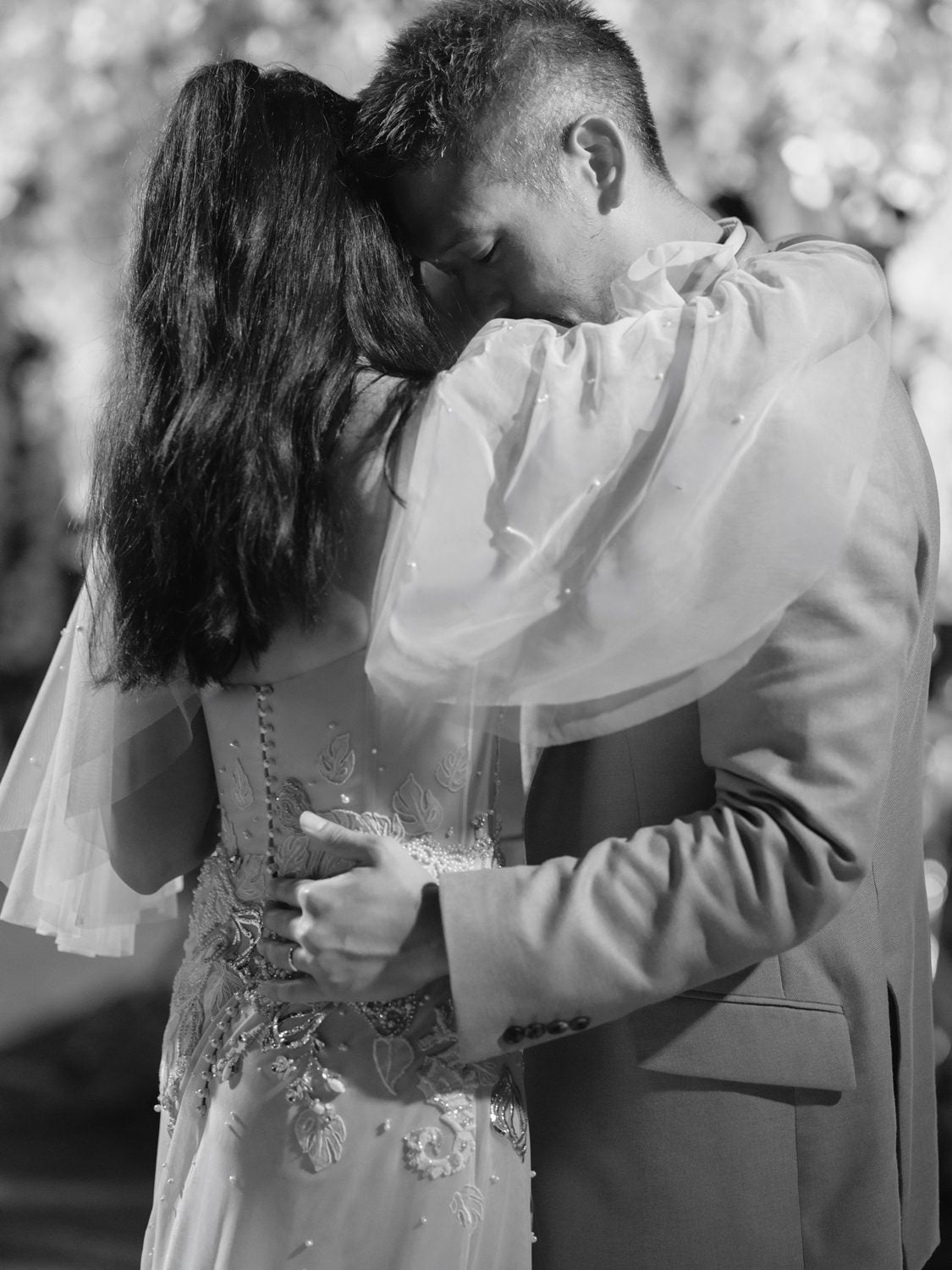 Hermione de Paula bride Manisha wearing a couture Monstera Celestial Seascape hand-embroidered wedding gown, as seen in Vogue - photo 8