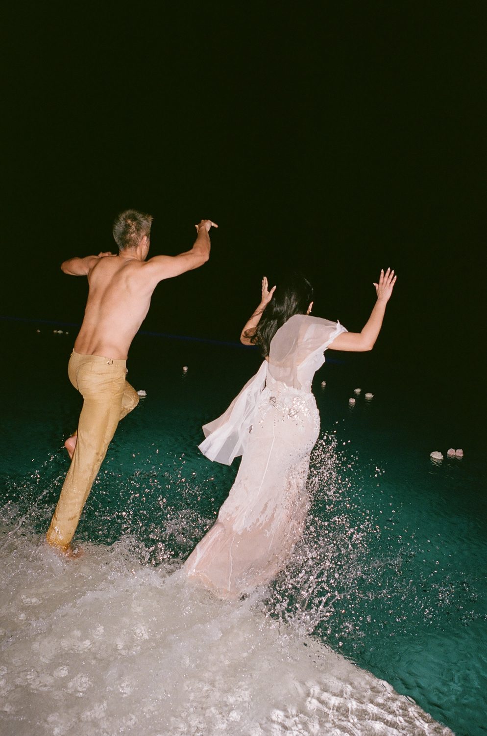 Hermione de Paula bride Manisha wearing a couture Monstera Celestial Seascape hand-embroidered wedding gown, as seen in Vogue - photo 12