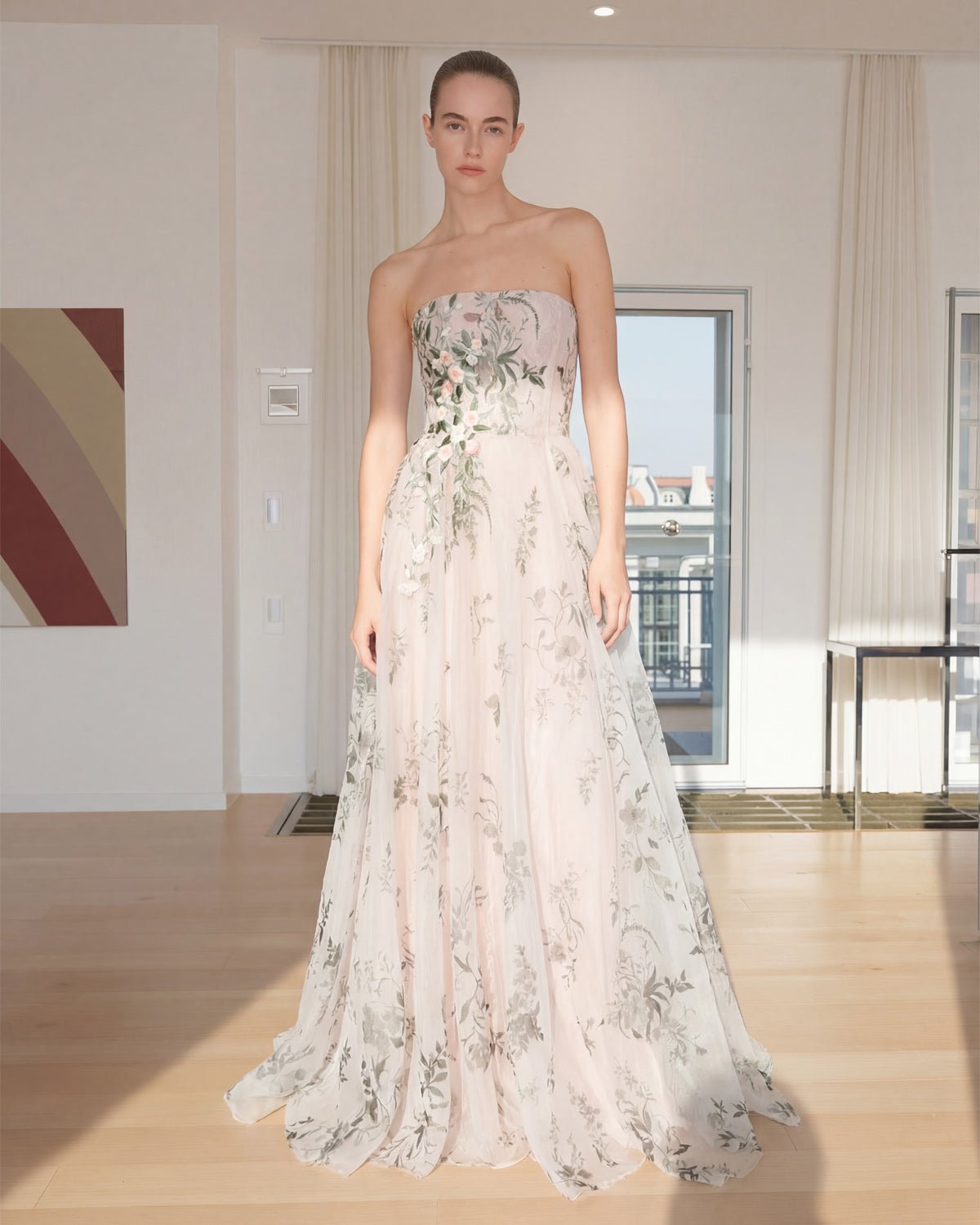 hermione-de-paula-Miniature Rose Bougainvillea Oasis SL Gown Blush-couture-bridal-ready-to-wear