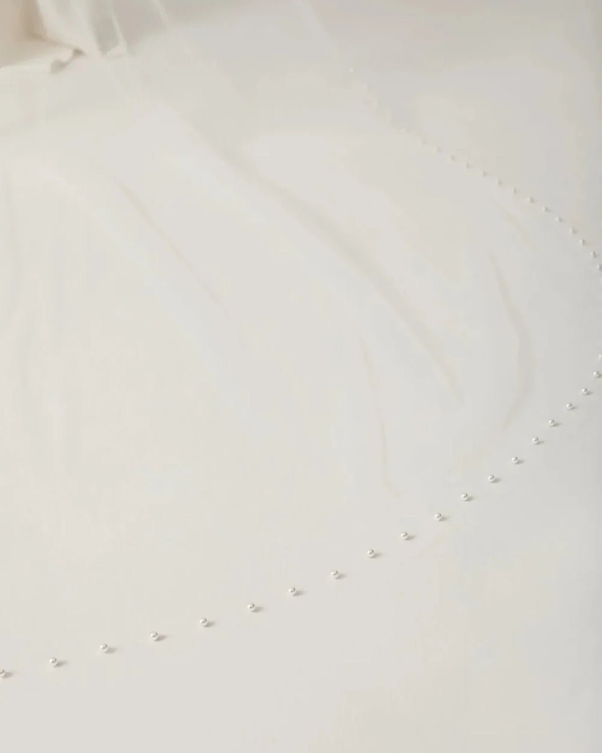 hermione-de-paula-Pearl Edge Abbey Length Veil | Floral White-botanical-couture
