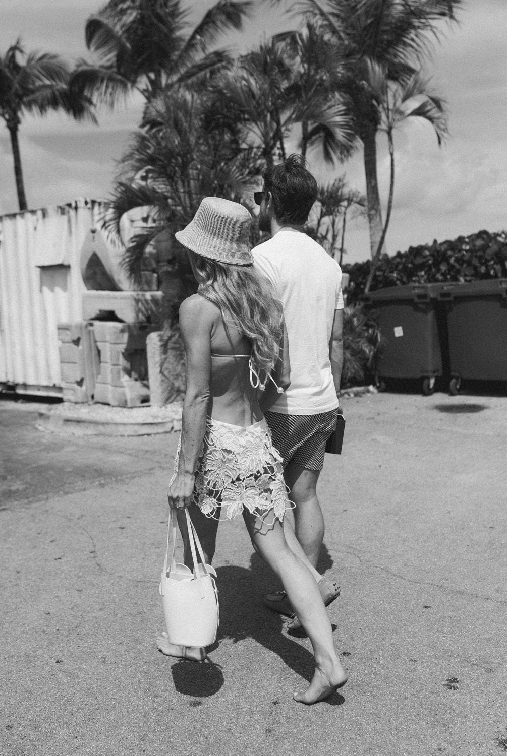 Hermione de Paula bride Pia wearing a custom Monstera pearl mini wedding dress with hand embroidery - photo 14