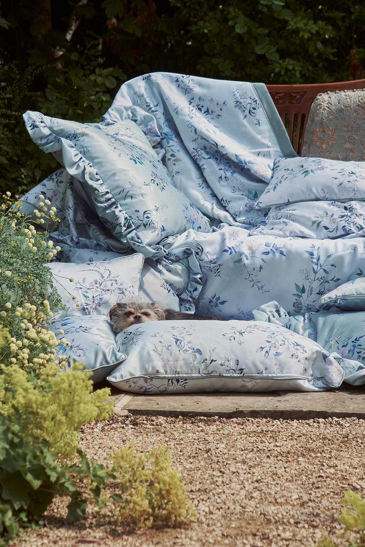 hermione - de - paula - Wisteria & Peony Rose Cushions - Small 50 x 30 cm - NEW - botanical - couture