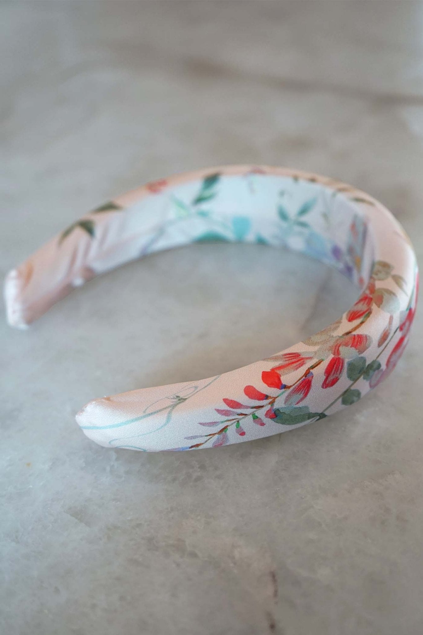 hermione - de - paula - Archive Apple Blossom Rose Printed Headband - botanical - couture
