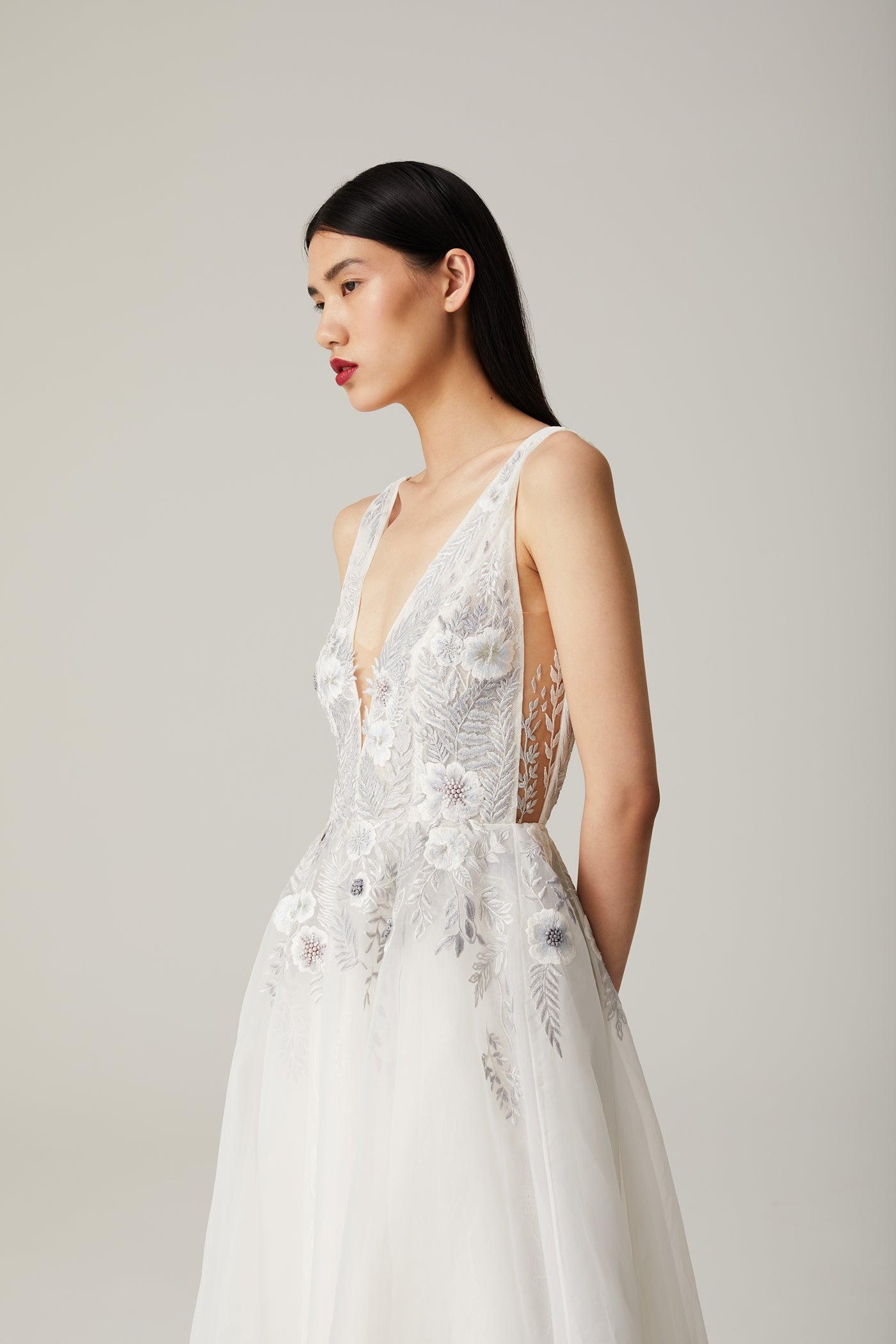 Fern and Rose Organza Gown | Hermione de Paula Bridal Boutique