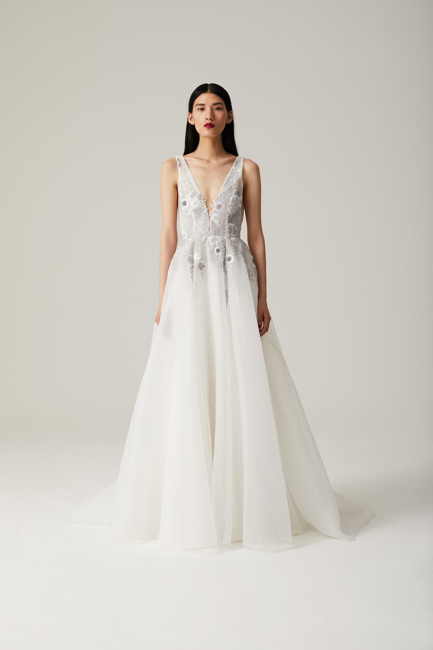 Fern and Rose Organza Gown | Hermione de Paula Bridal Boutique