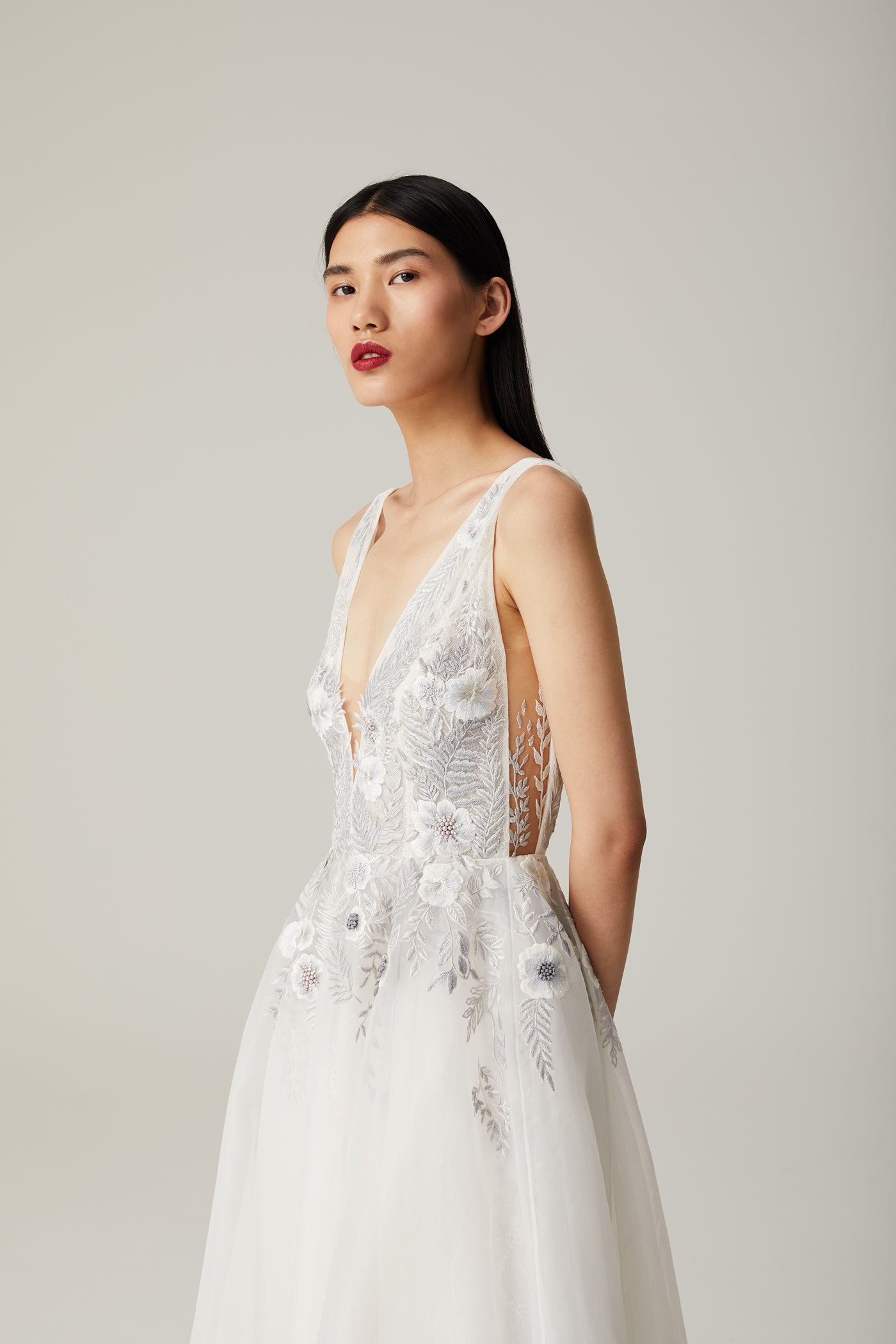 Fern and Rose Organza Gown | Hermione de Paula Bridal Boutique