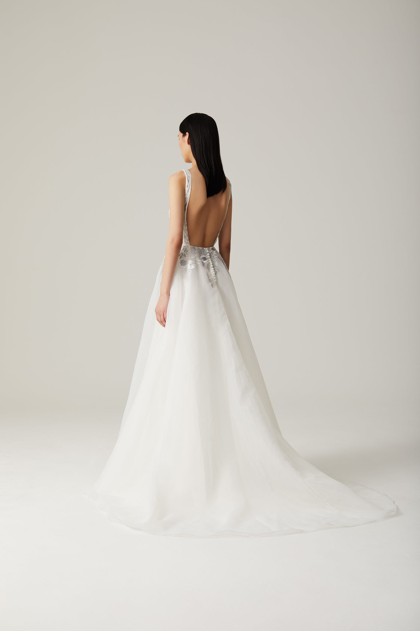 Fern and Rose Organza Gown | Hermione de Paula Bridal Boutique