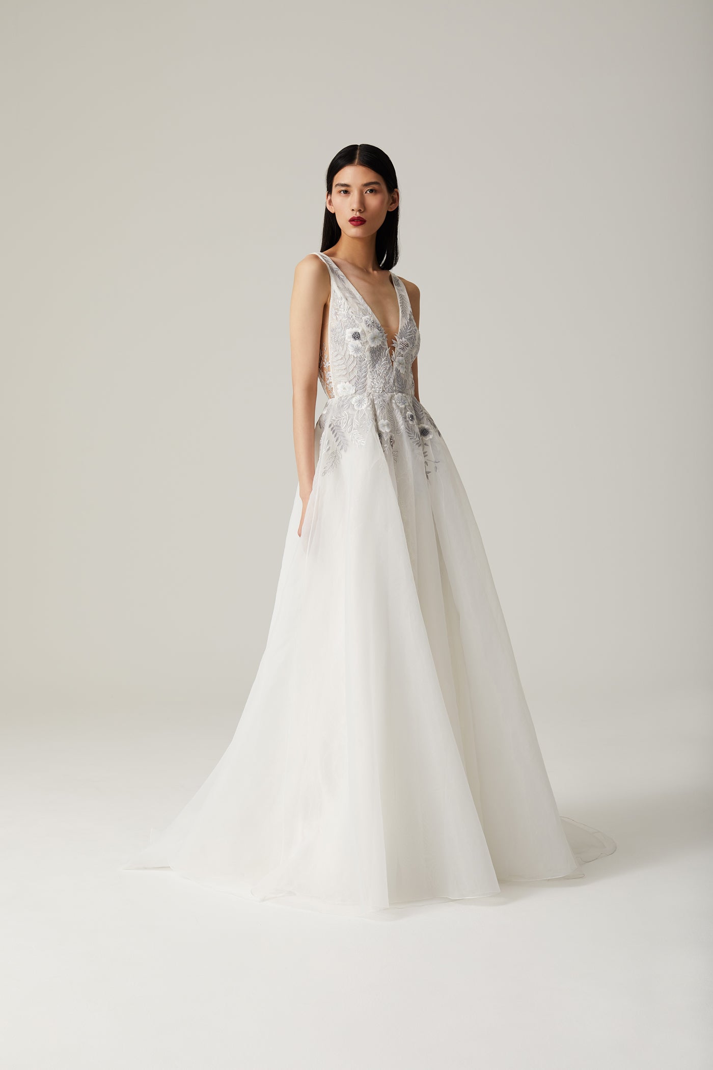 Fern and Rose Organza Gown | Hermione de Paula Bridal Boutique