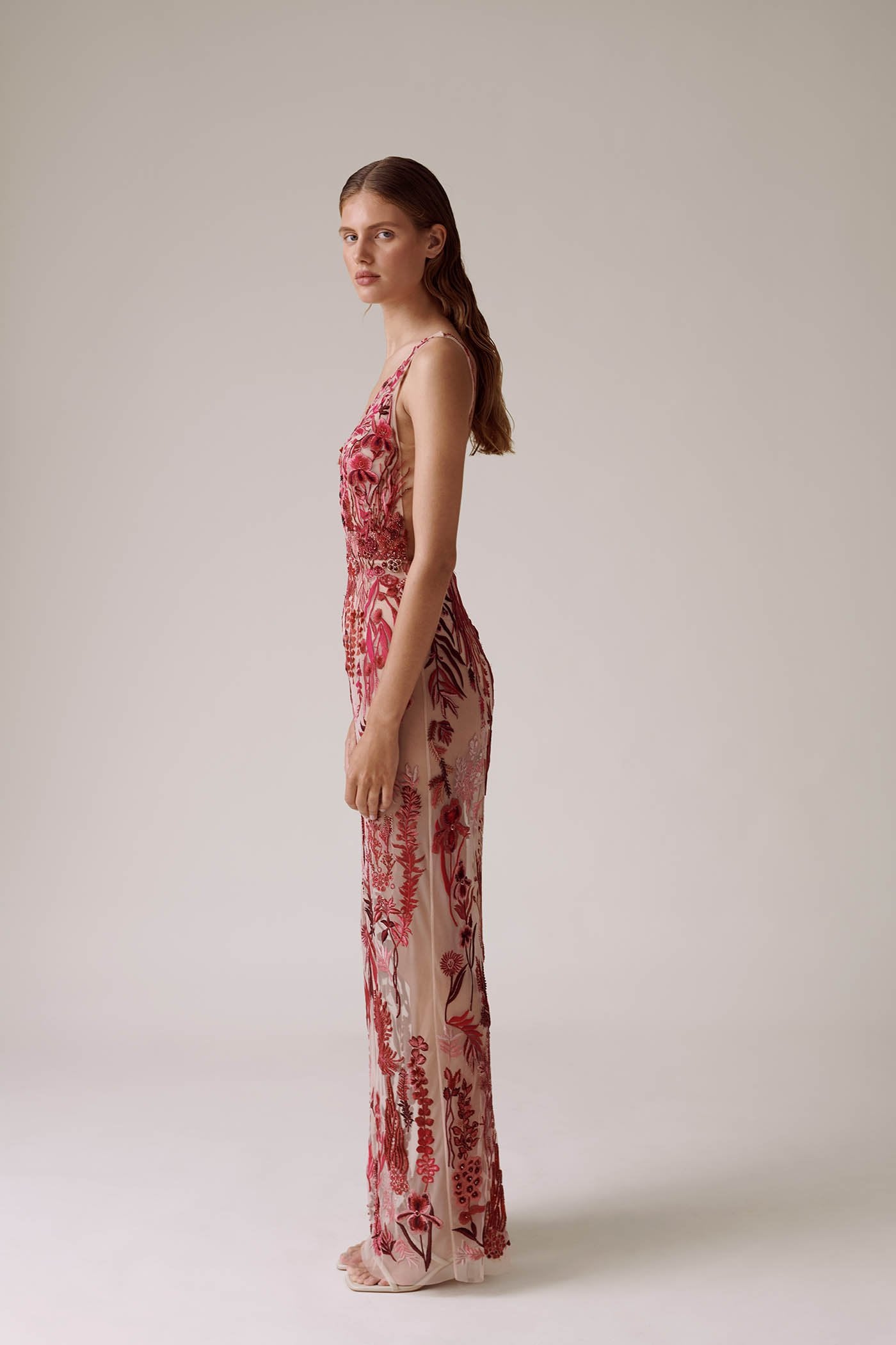 Rose Red Coral Reef Gown | Hermione de Paula Bridal Boutique