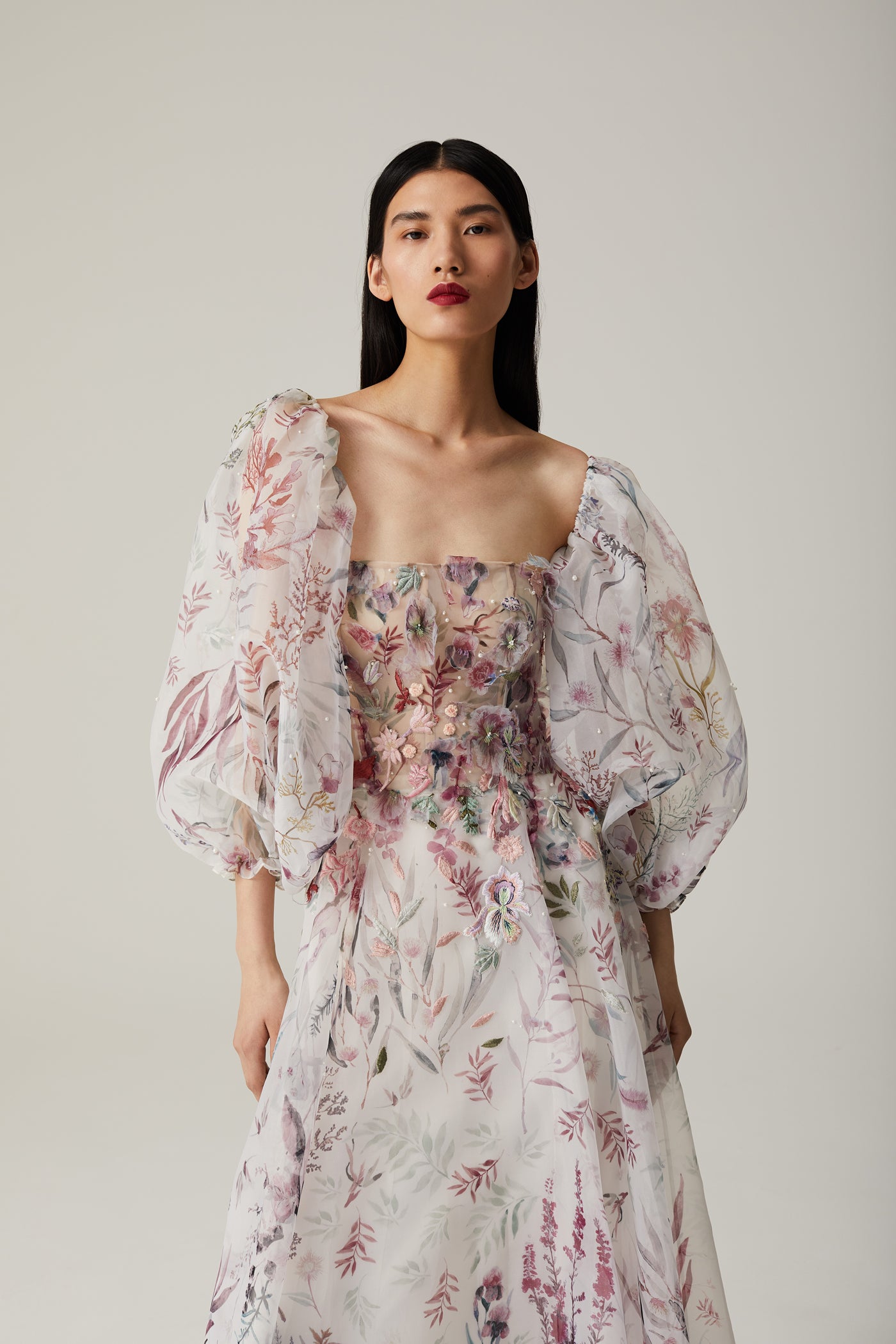 Underwater Wildflower Organza Gown | Hermione de Paula Bridal Boutique