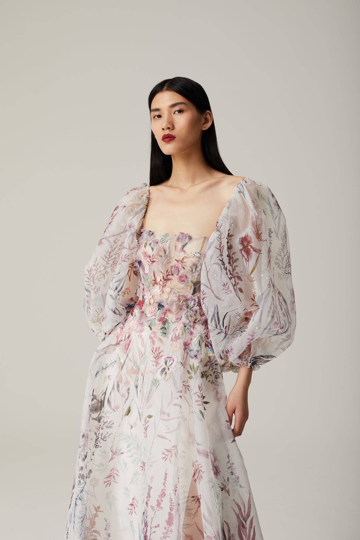 Underwater Wildflower Organza Gown | Hermione de Paula Bridal Boutique