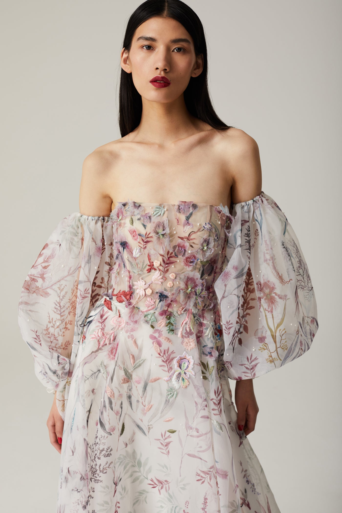 Underwater Wildflower Organza Gown | Hermione de Paula Bridal Boutique