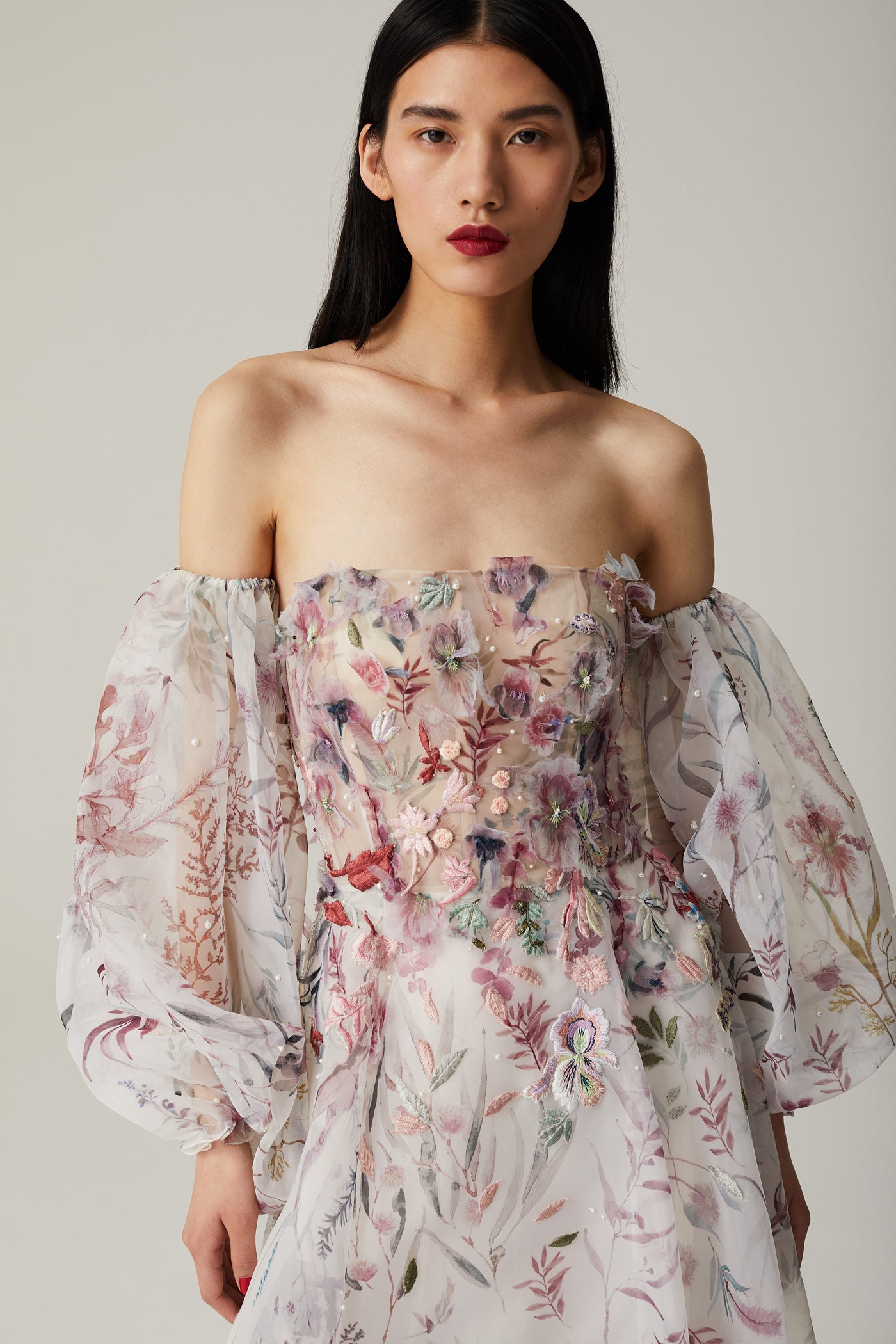 Underwater Wildflower Organza Gown | Hermione de Paula Bridal Boutique